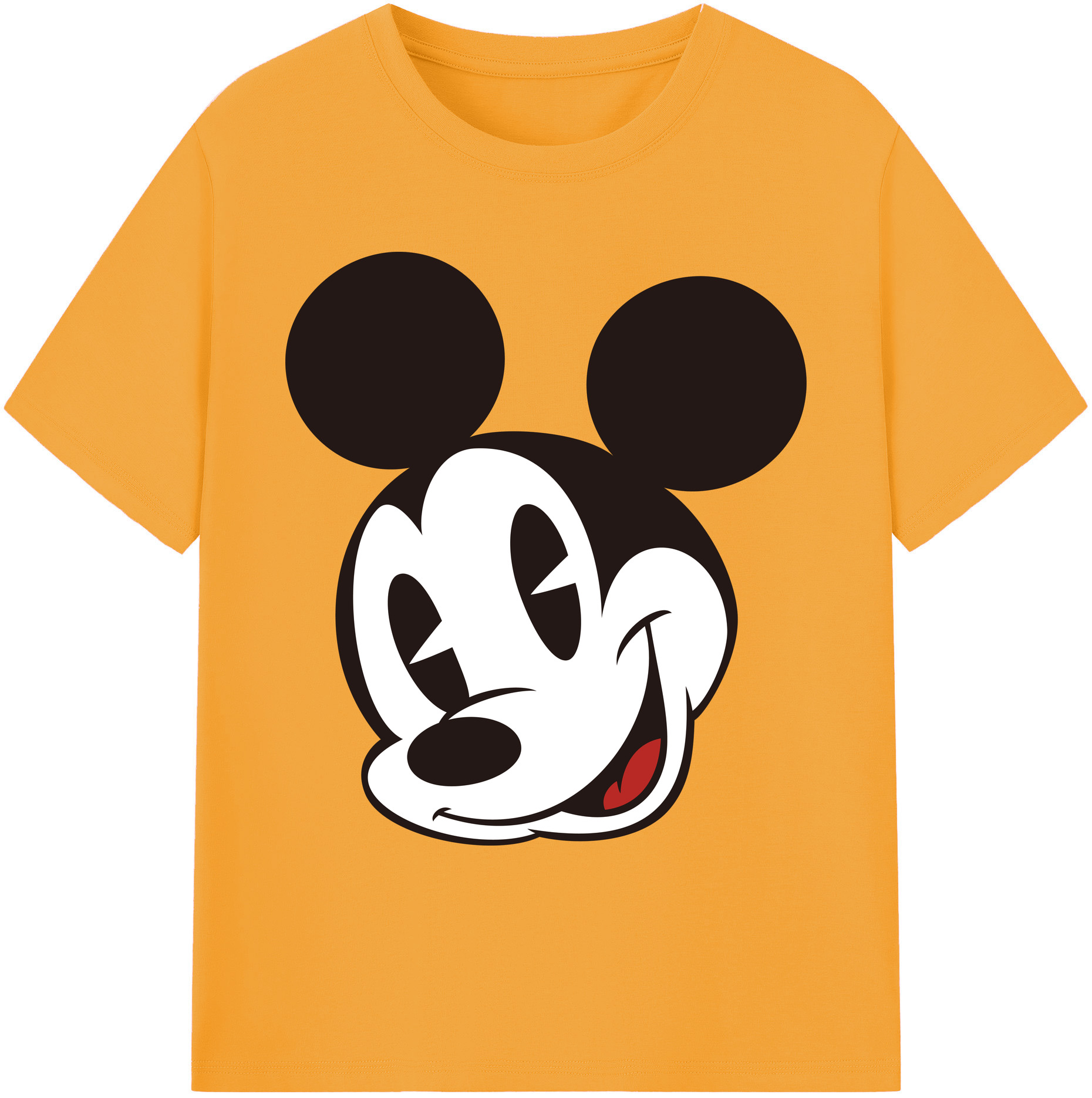 ミッキーマウス Mickey Mouse 綿100％ メンズ半袖Tシャツ｜肌触りやわらか＆通気性