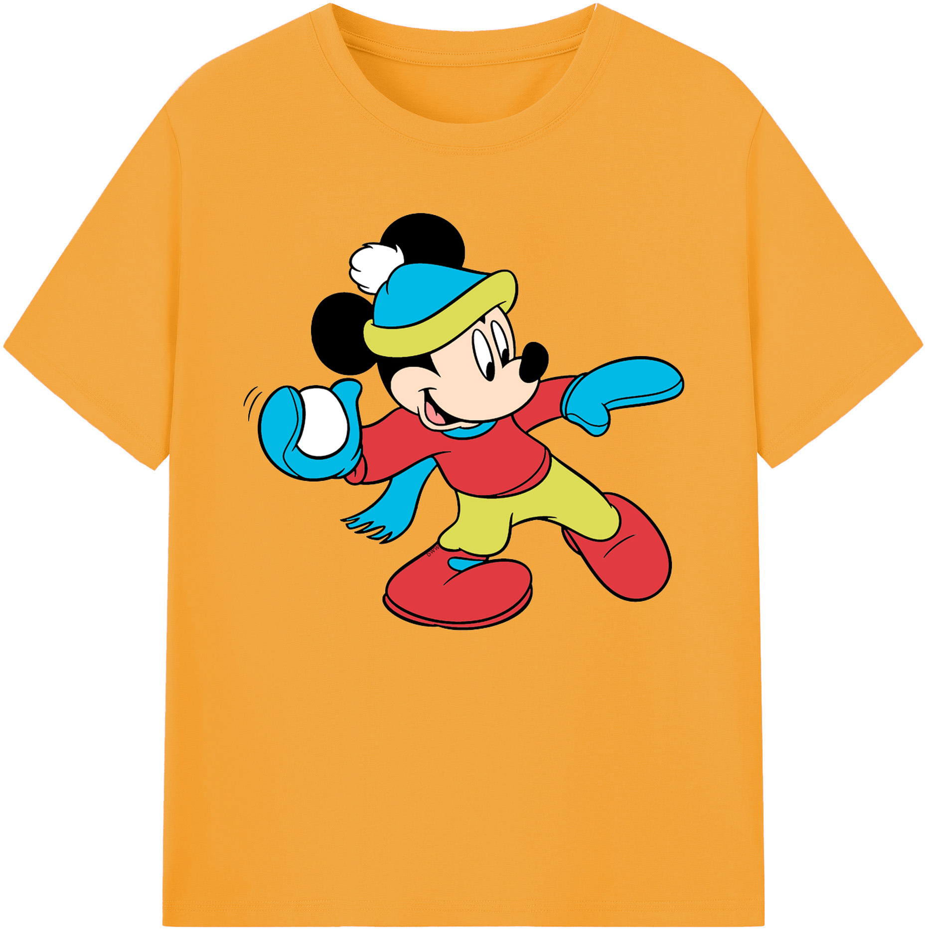 ミッキーマウス Mickey Mouse 綿100％ メンズ半袖Tシャツ｜肌触りやわらか＆通気性