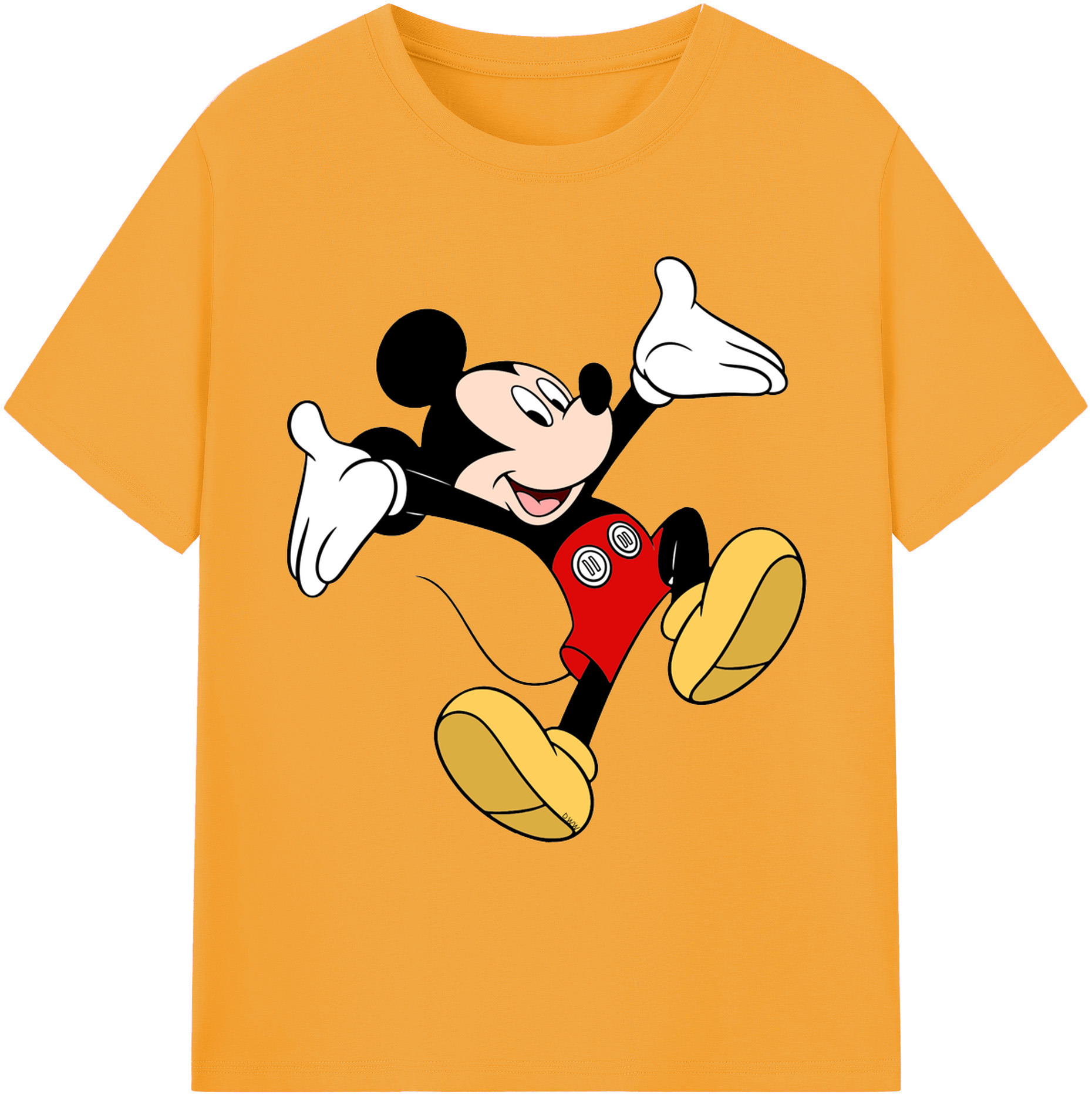 ミッキーマウス Mickey Mouse 綿100％ メンズ半袖Tシャツ｜肌触りやわらか＆通気性