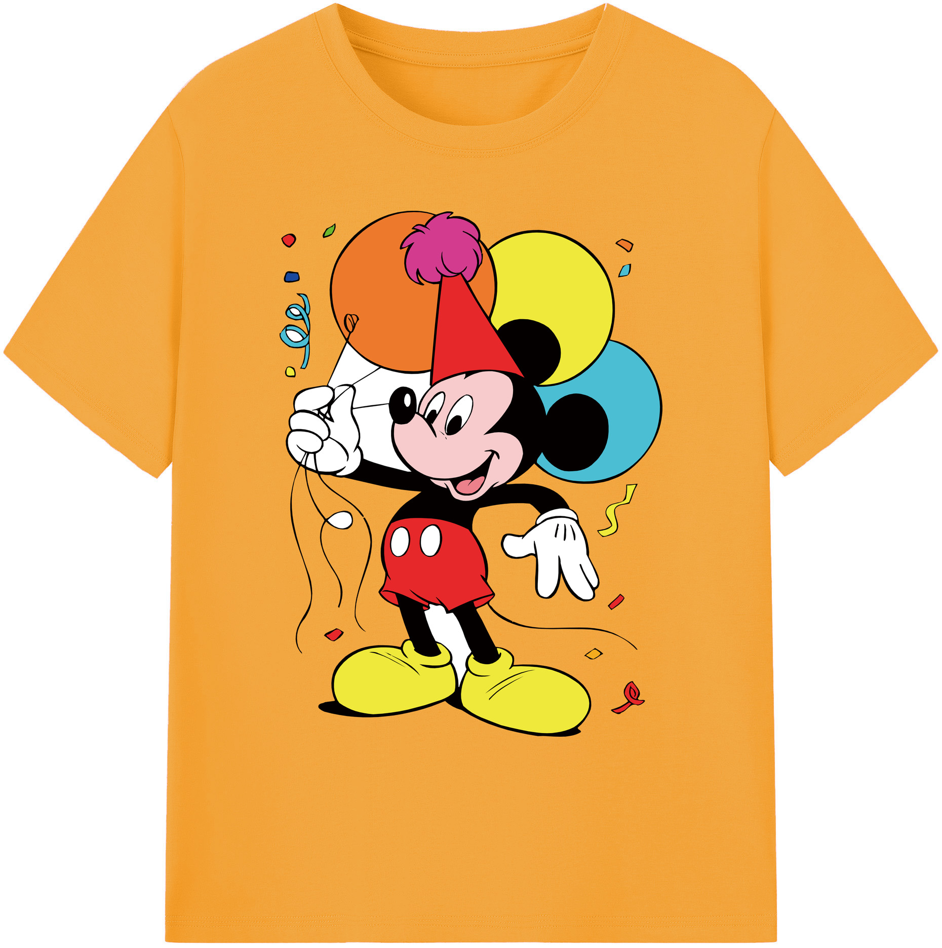 ミッキーマウス Mickey Mouse 綿100％ メンズ半袖Tシャツ｜肌触りやわらか＆通気性