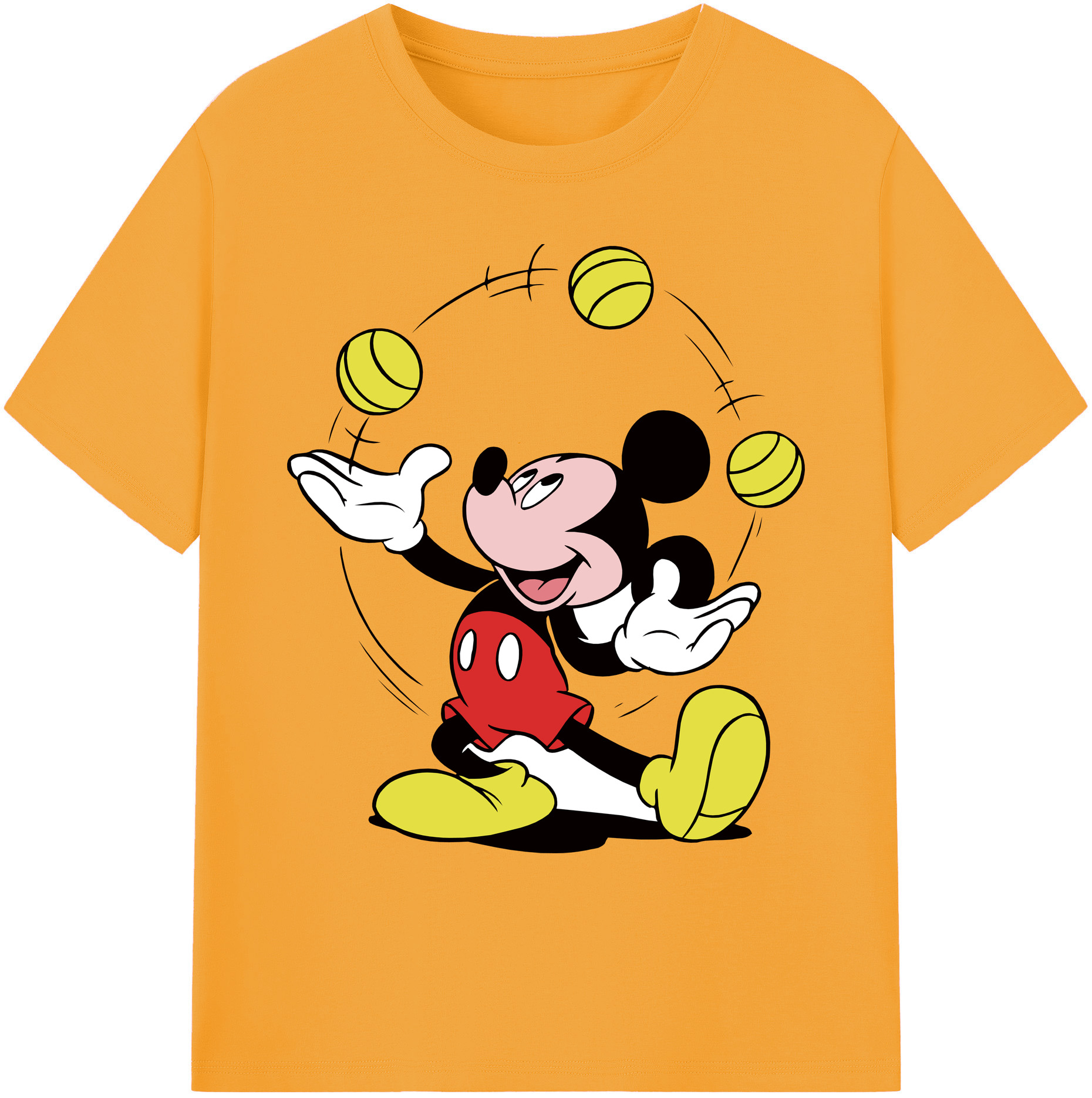ミッキーマウス Mickey Mouse 綿100％ メンズ半袖Tシャツ｜肌触りやわらか＆通気性