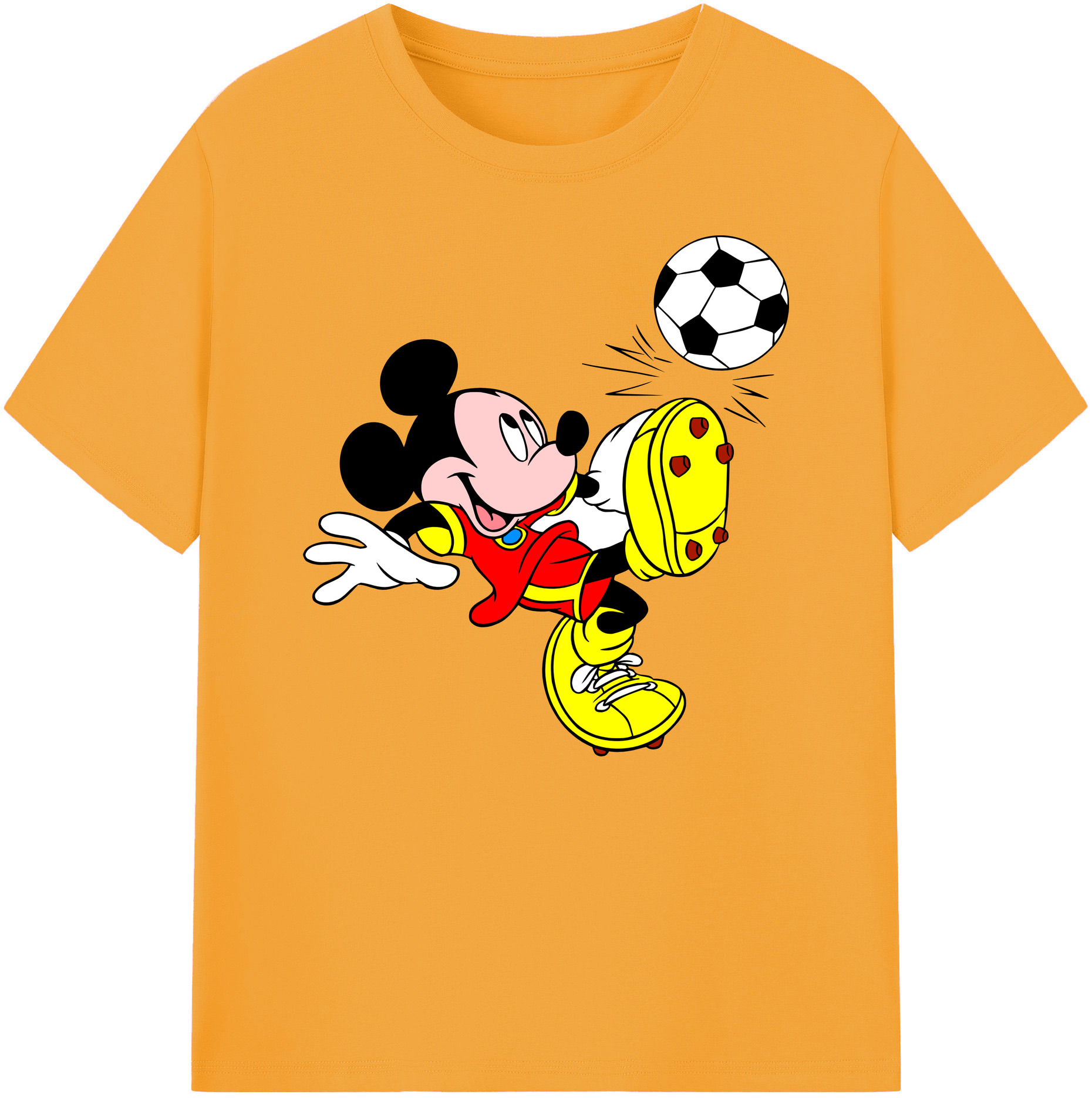ミッキーマウス Mickey Mouse 綿100％ メンズ半袖Tシャツ｜肌触りやわらか＆通気性