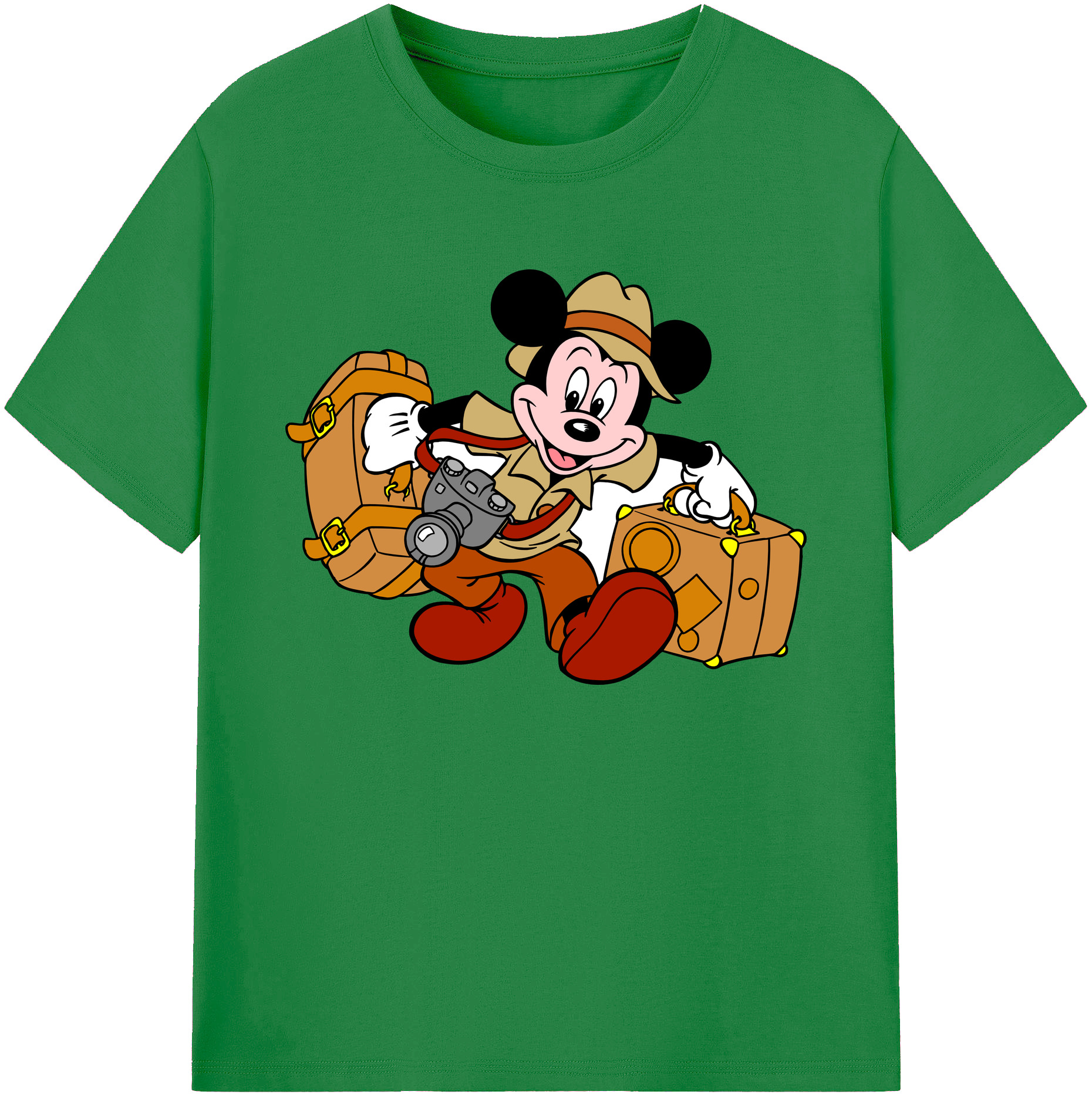 ミッキーマウス Mickey Mouse 綿100％ メンズ半袖Tシャツ｜肌触りやわらか＆通気性