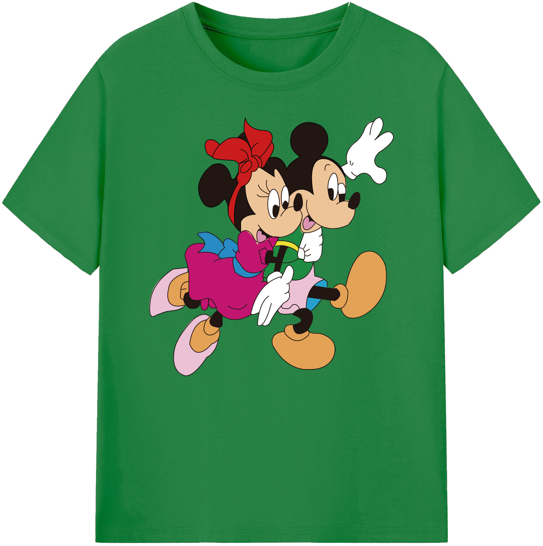 ミッキーマウス Mickey Mouse 綿100％ メンズ半袖Tシャツ｜肌触りやわらか＆通気性