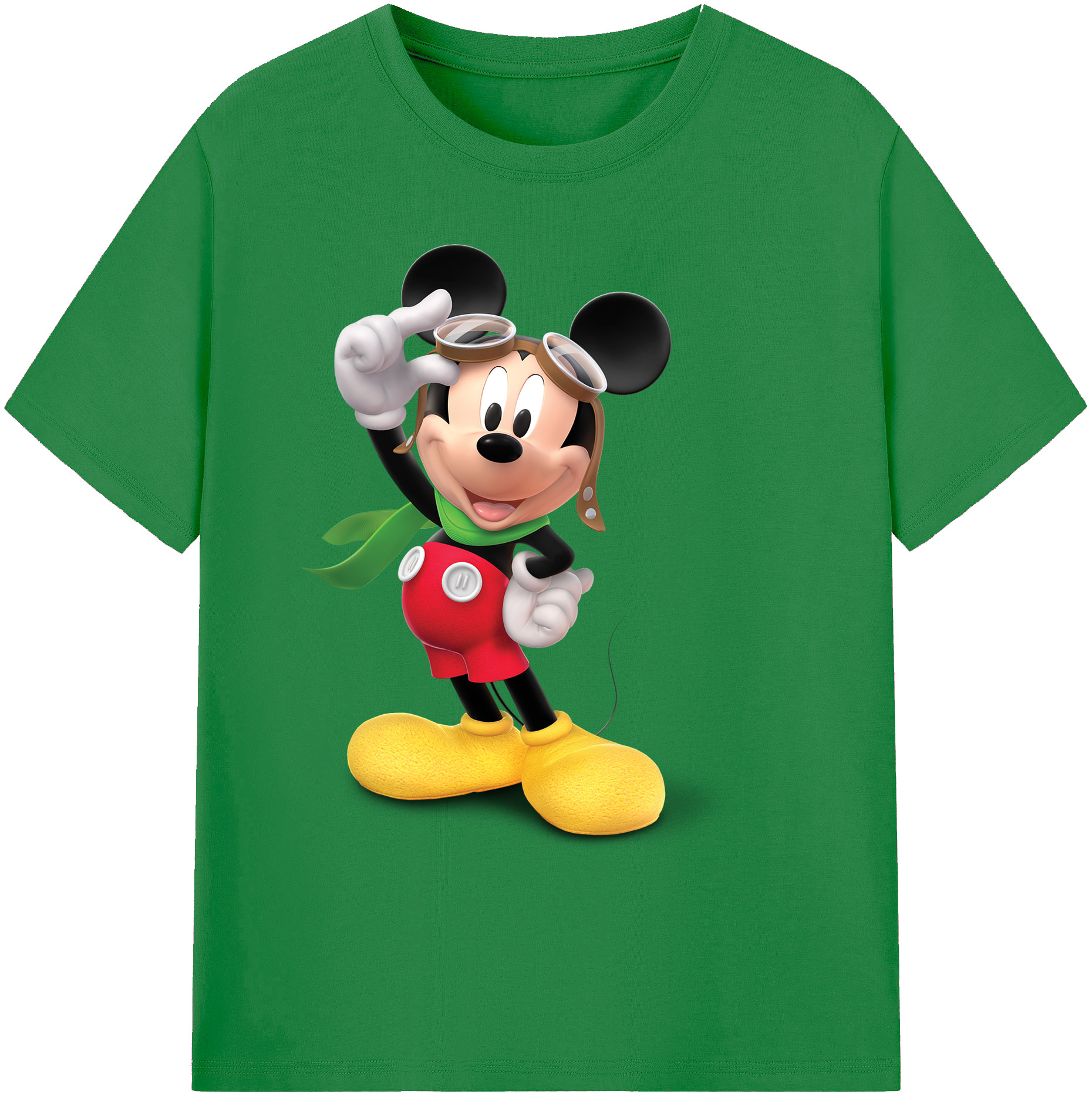 ミッキーマウス Mickey Mouse 綿100％ メンズ半袖Tシャツ｜肌触りやわらか＆通気性