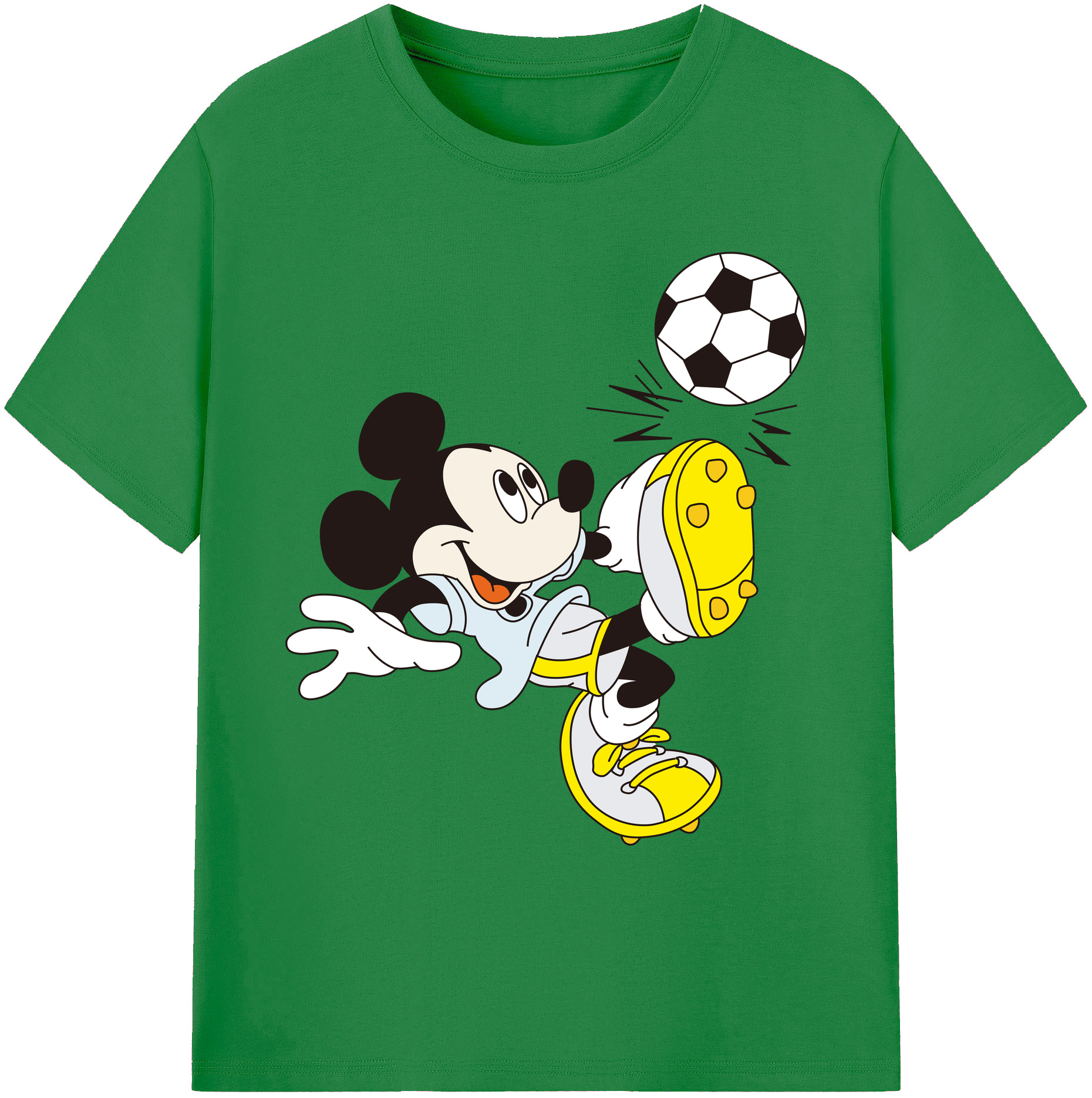 ミッキーマウス Mickey Mouse 綿100％ メンズ半袖Tシャツ｜肌触りやわらか＆通気性