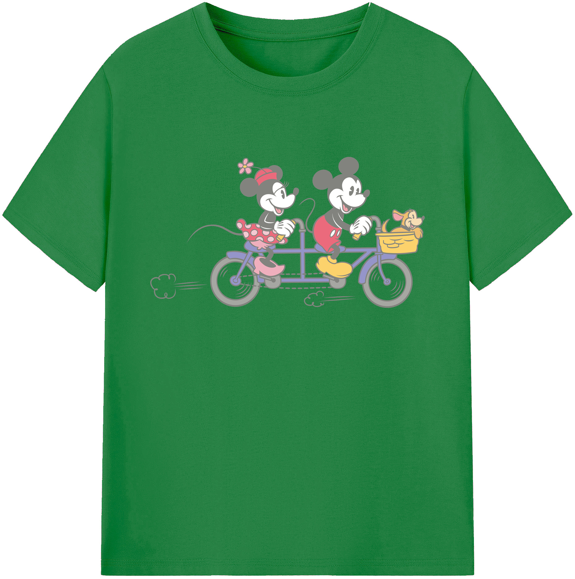 ミッキーマウス Mickey Mouse 綿100％ メンズ半袖Tシャツ｜肌触りやわらか＆通気性