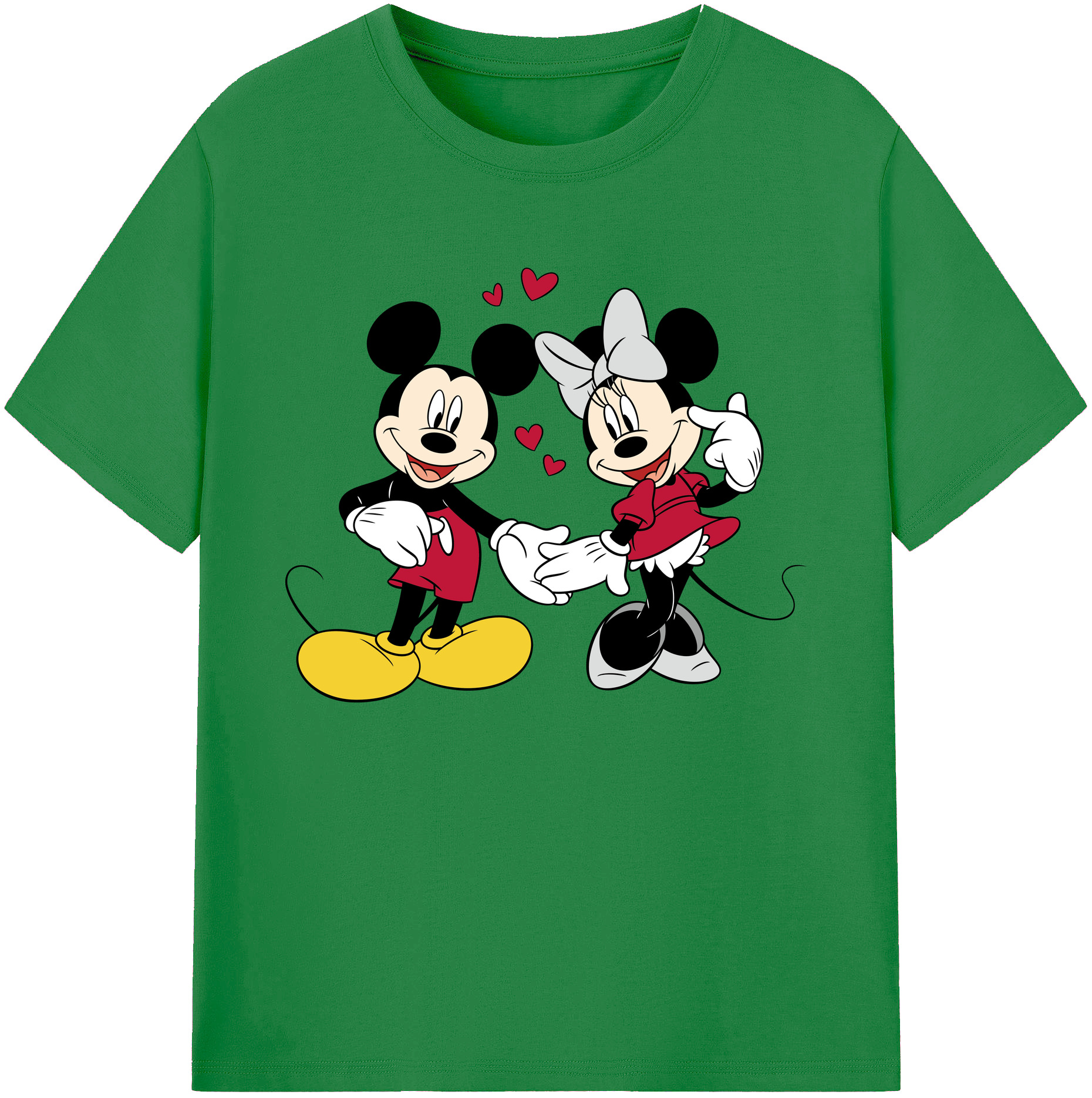 ミッキーマウス Mickey Mouse 綿100％ メンズ半袖Tシャツ｜肌触りやわらか＆通気性