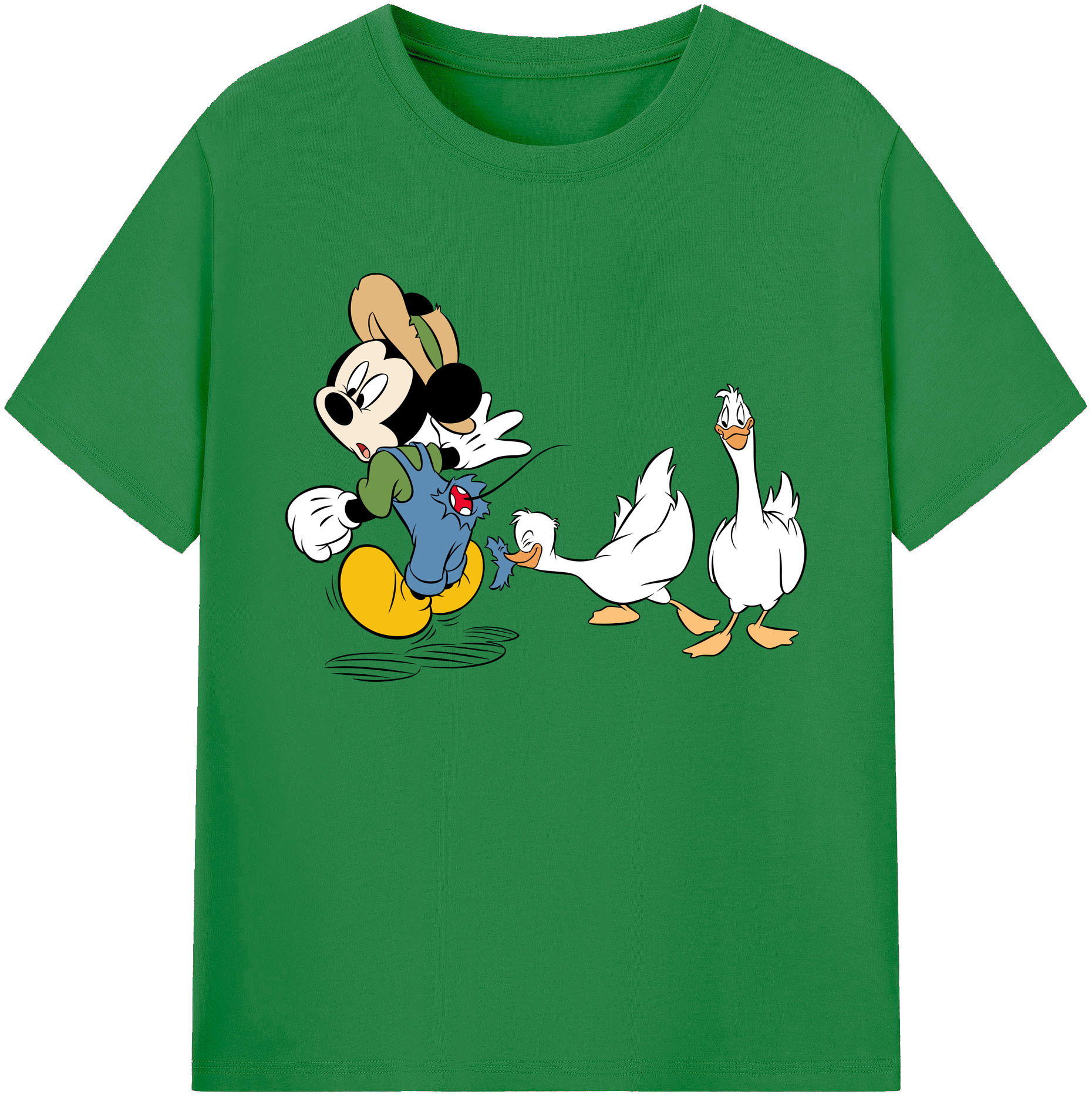 ミッキーマウス Mickey Mouse 綿100％ メンズ半袖Tシャツ｜肌触りやわらか＆通気性