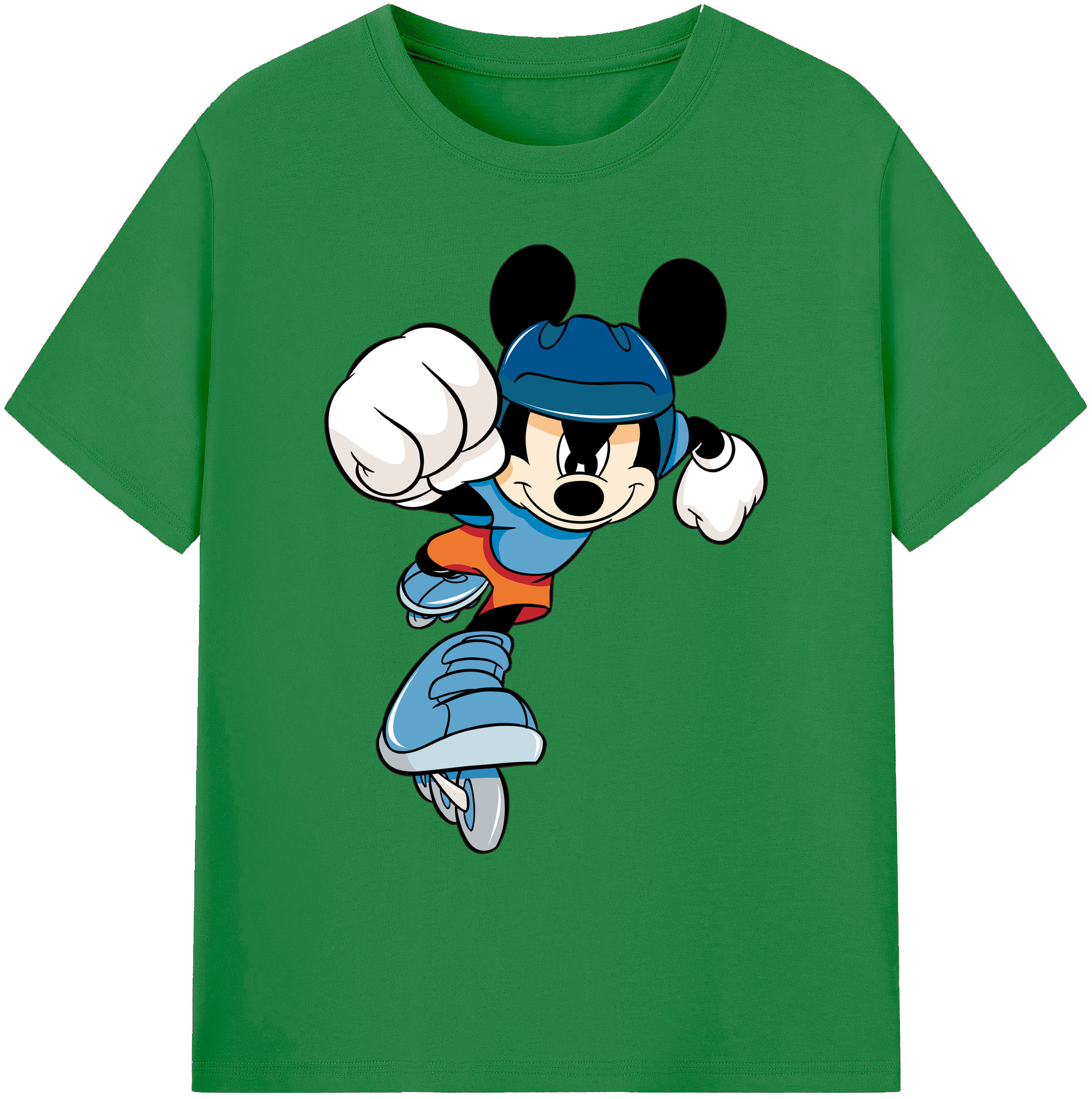 ミッキーマウス Mickey Mouse 綿100％ メンズ半袖Tシャツ｜肌触りやわらか＆通気性