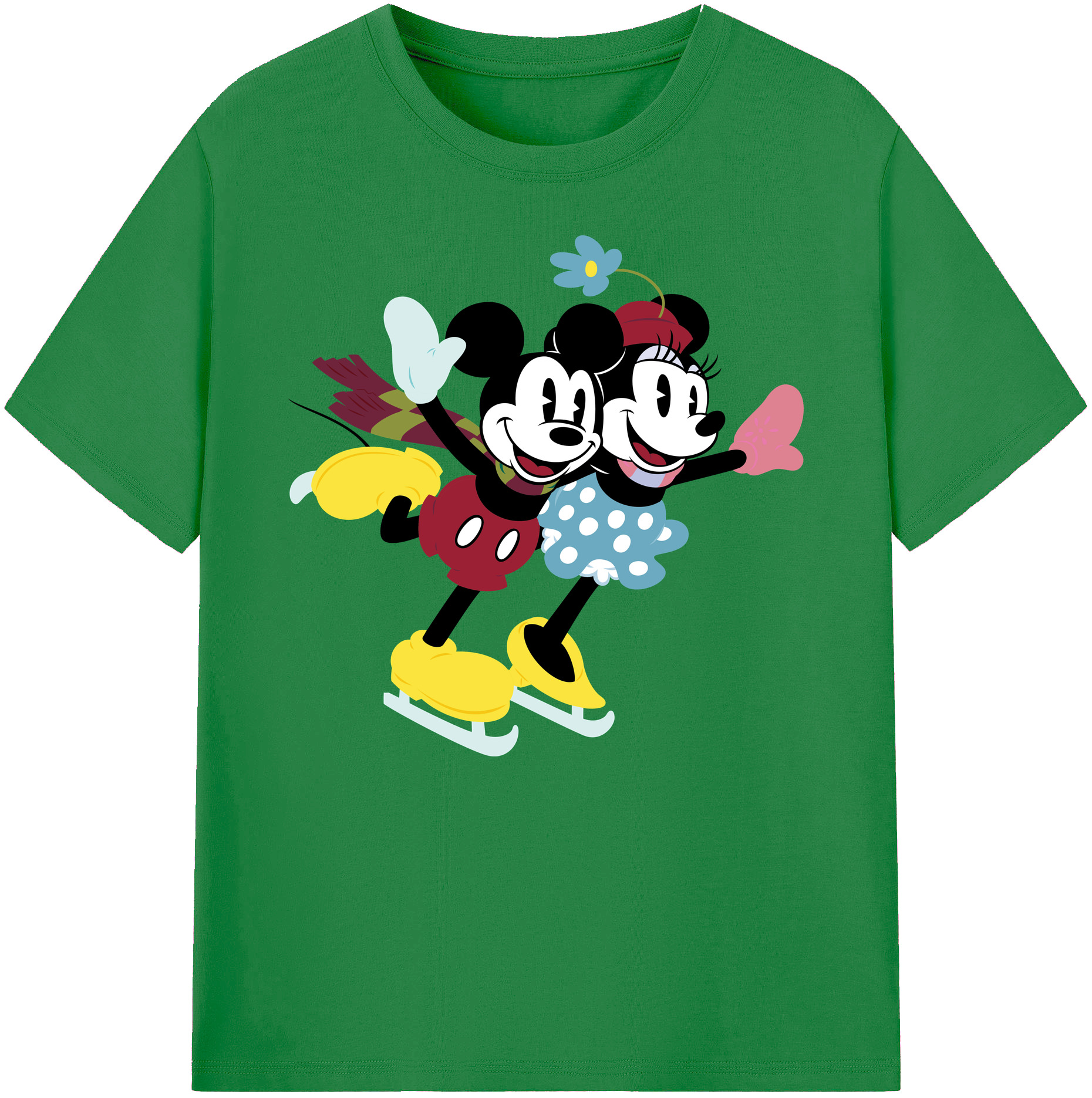 ミッキーマウス Mickey Mouse 綿100％ メンズ半袖Tシャツ｜肌触りやわらか＆通気性