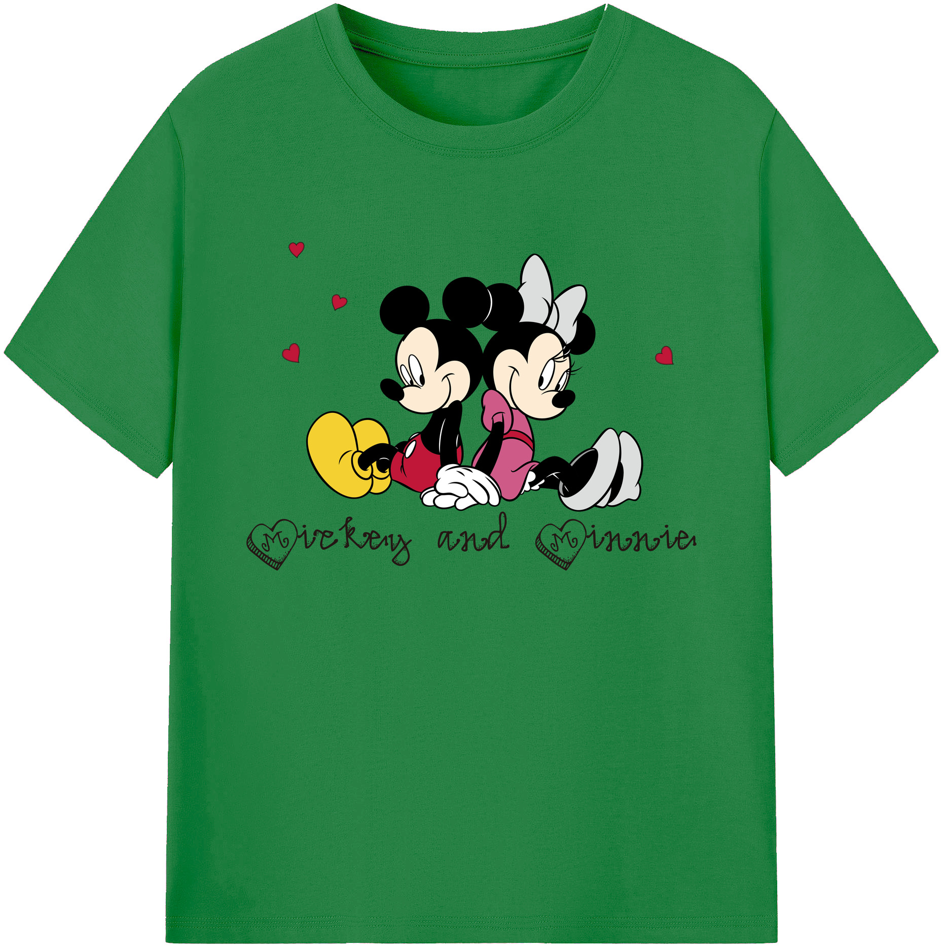 ミッキーマウス Mickey Mouse 綿100％ メンズ半袖Tシャツ｜肌触りやわらか＆通気性