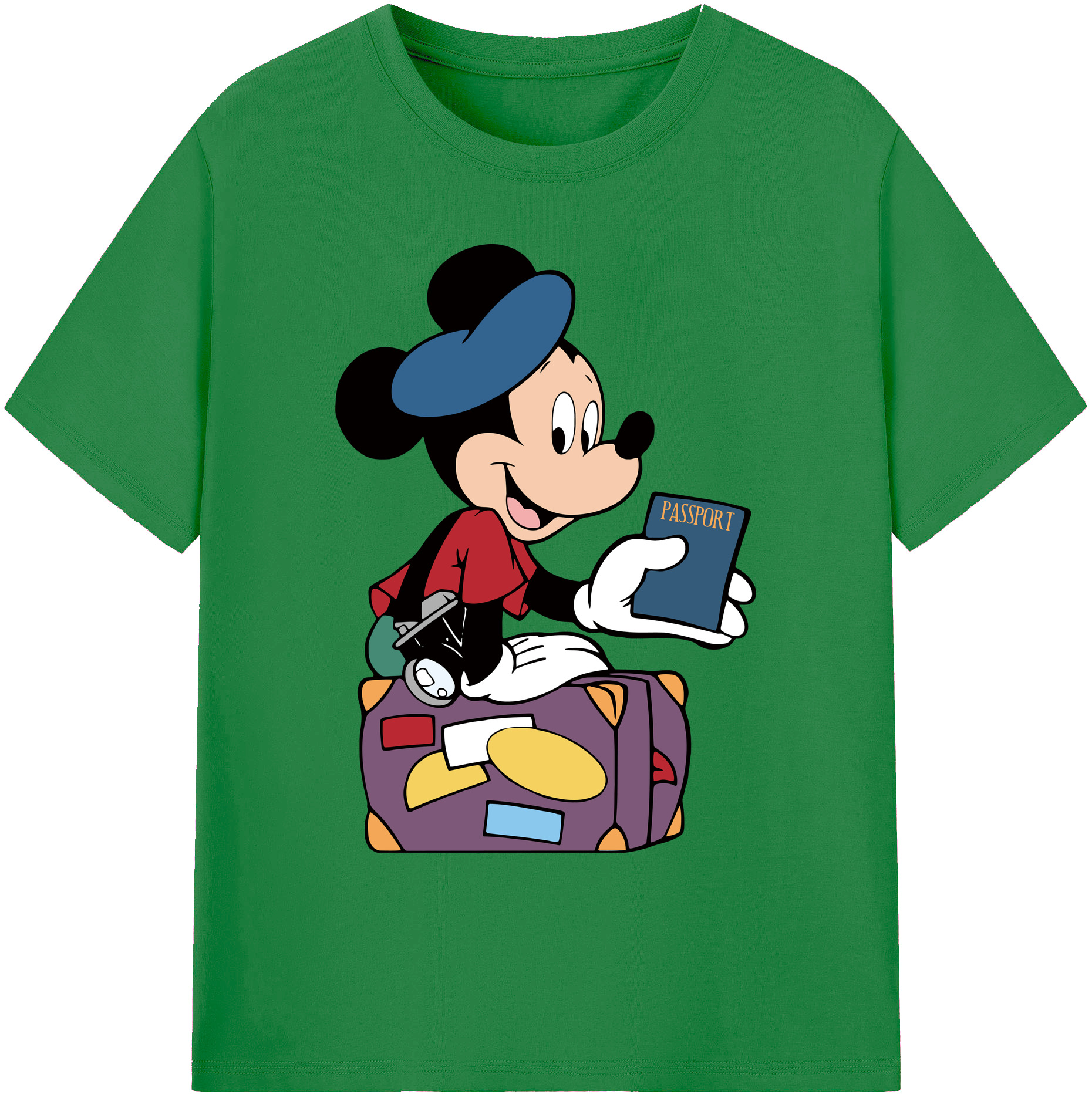 ミッキーマウス Mickey Mouse 綿100％ メンズ半袖Tシャツ｜肌触りやわらか＆通気性