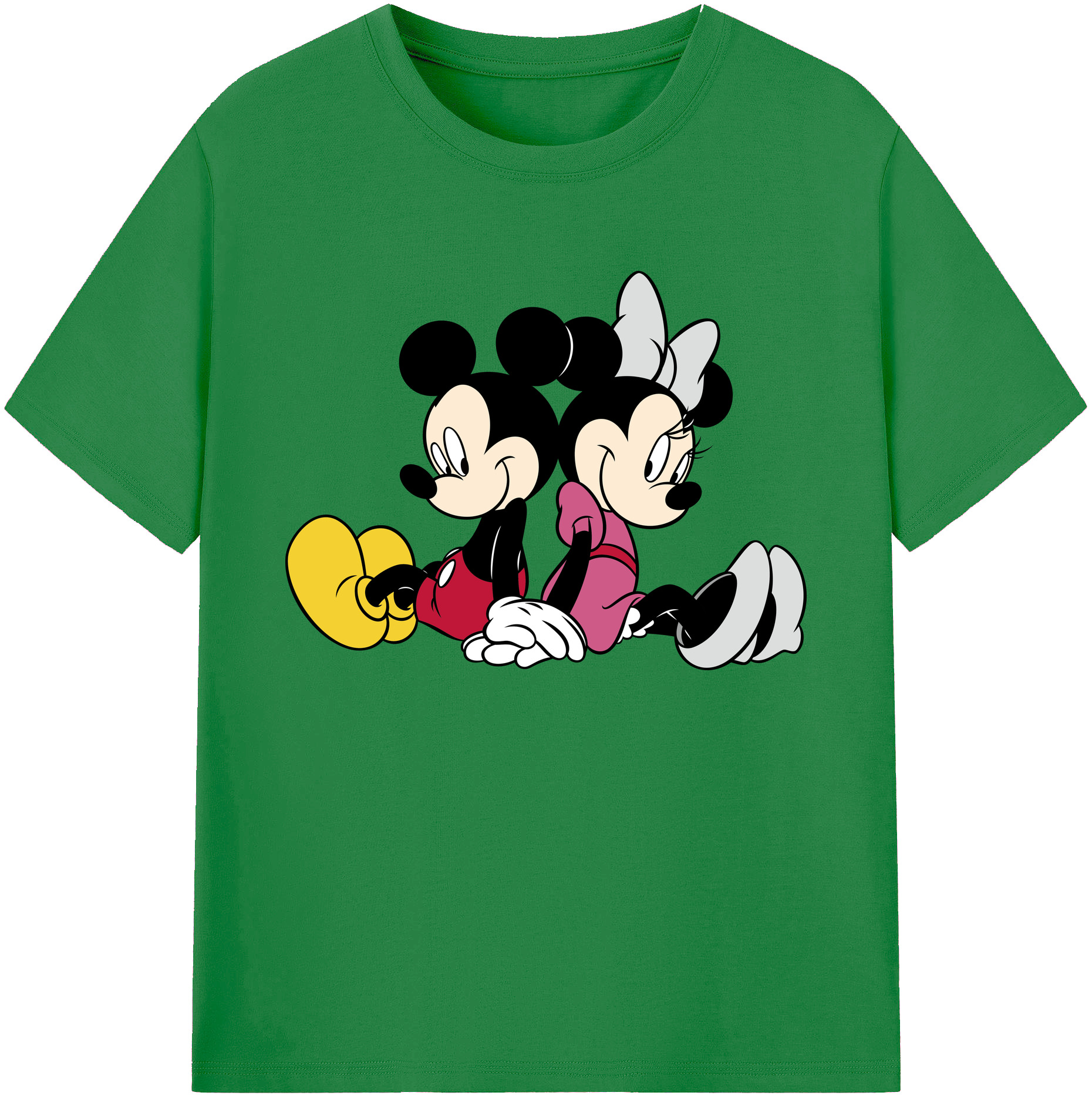 ミッキーマウス Mickey Mouse 綿100％ メンズ半袖Tシャツ｜肌触りやわらか＆通気性