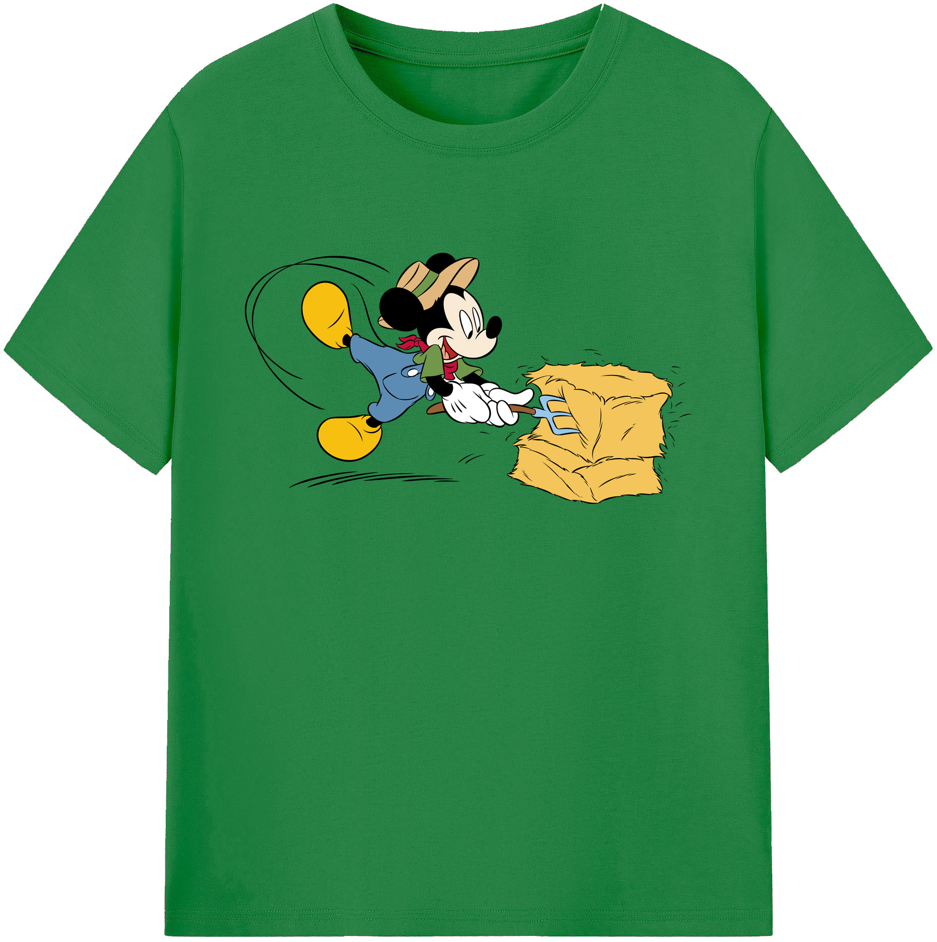 ミッキーマウス Mickey Mouse 綿100％ メンズ半袖Tシャツ｜肌触りやわらか＆通気性