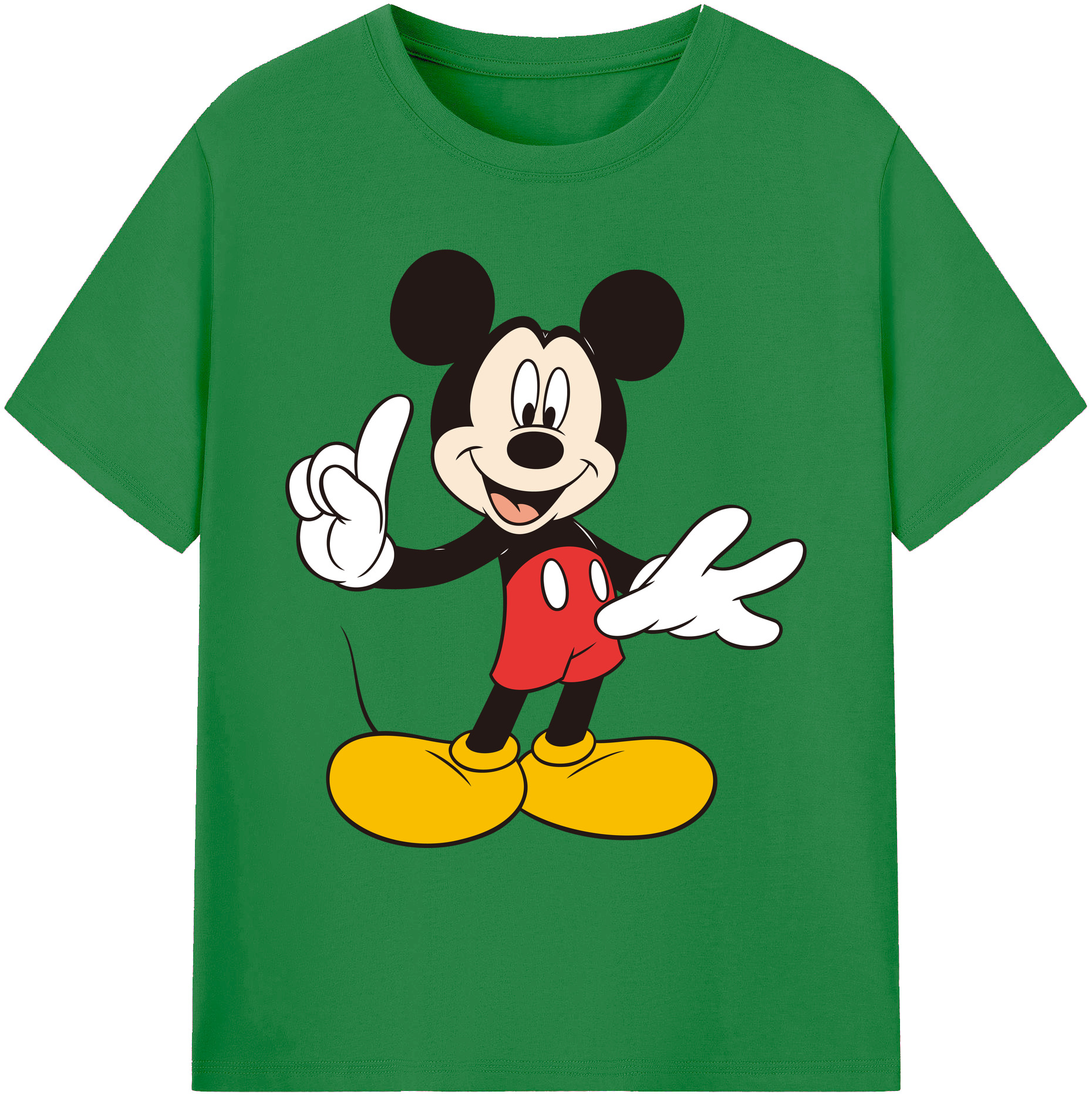 ミッキーマウス Mickey Mouse 綿100％ メンズ半袖Tシャツ｜肌触りやわらか＆通気性