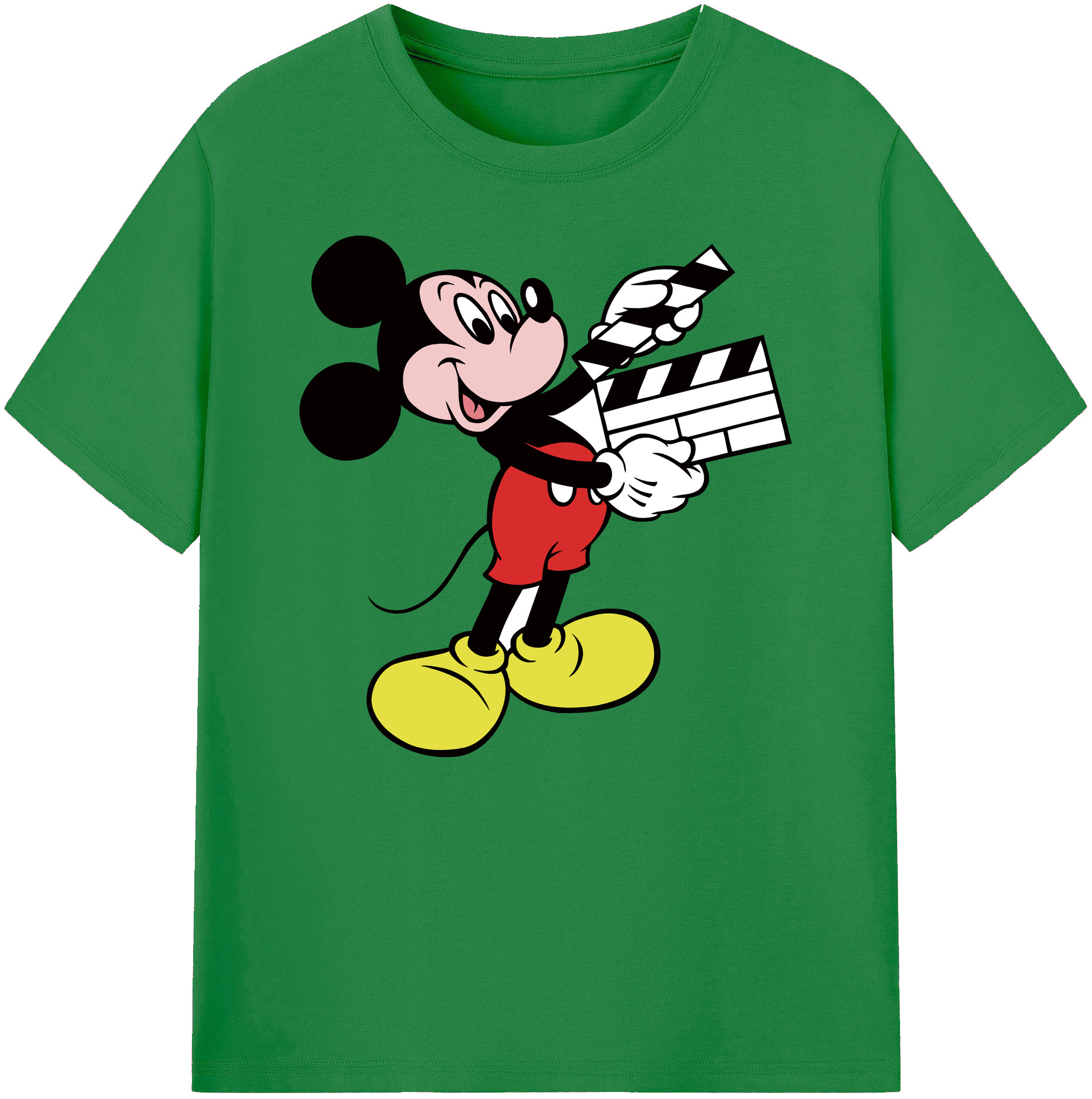 ミッキーマウス Mickey Mouse 綿100％ メンズ半袖Tシャツ｜肌触りやわらか＆通気性
