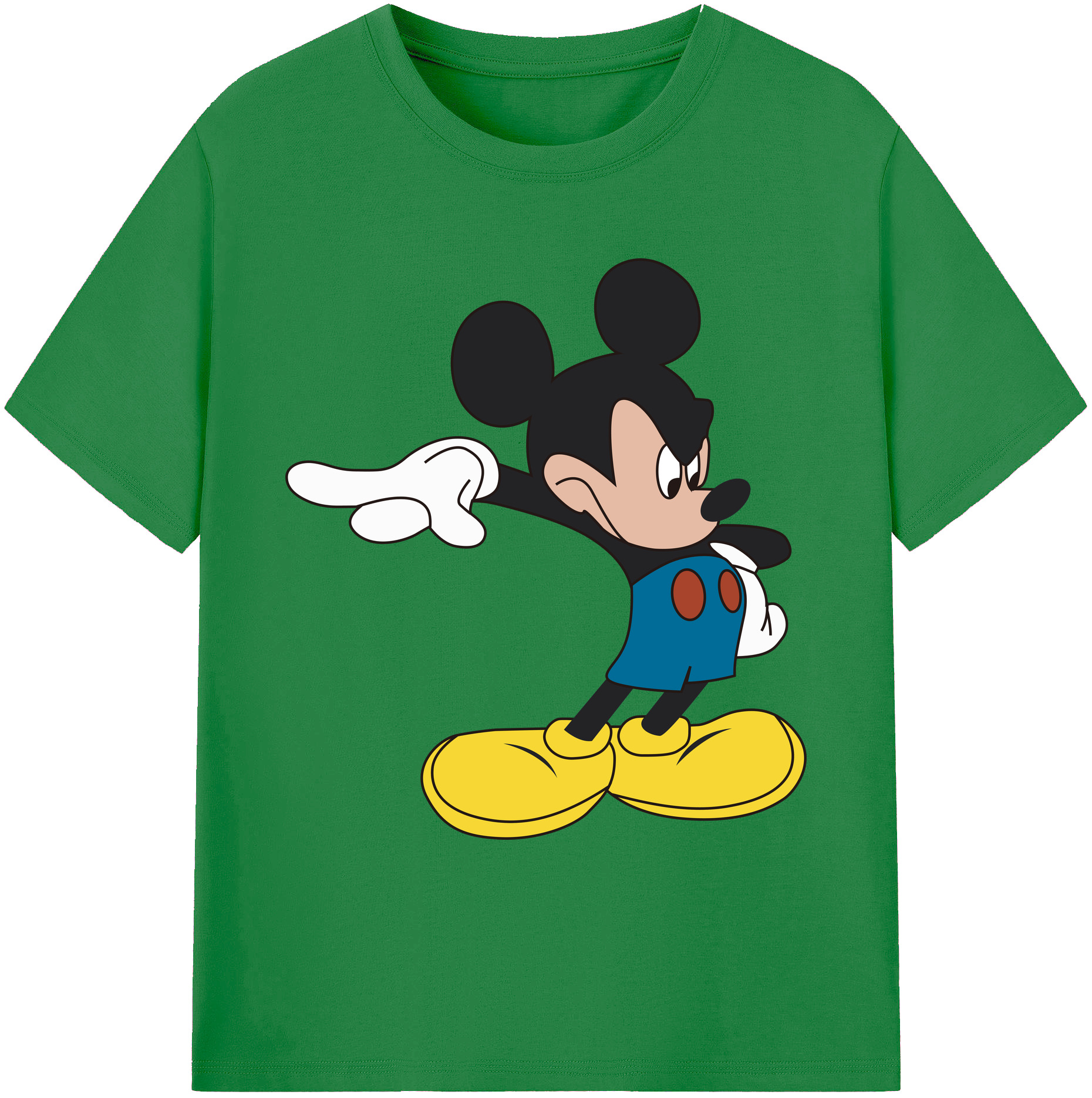 ミッキーマウス Mickey Mouse 綿100％ メンズ半袖Tシャツ｜肌触りやわらか＆通気性