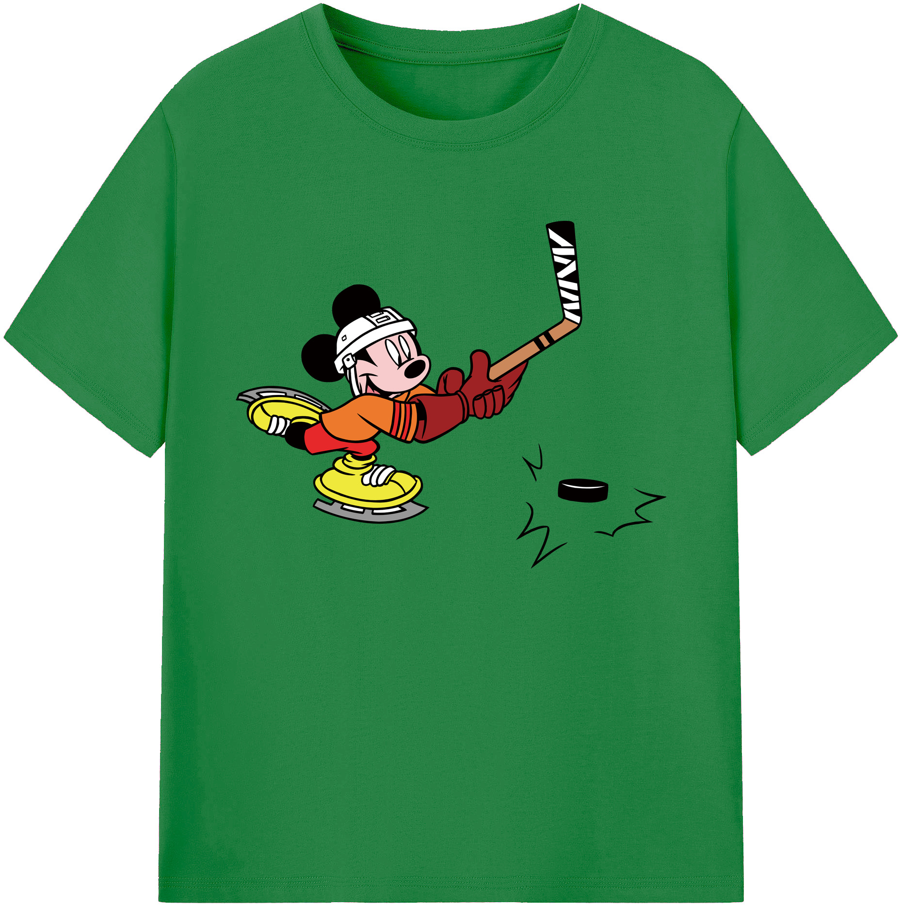 ミッキーマウス Mickey Mouse 綿100％ メンズ半袖Tシャツ｜肌触りやわらか＆通気性