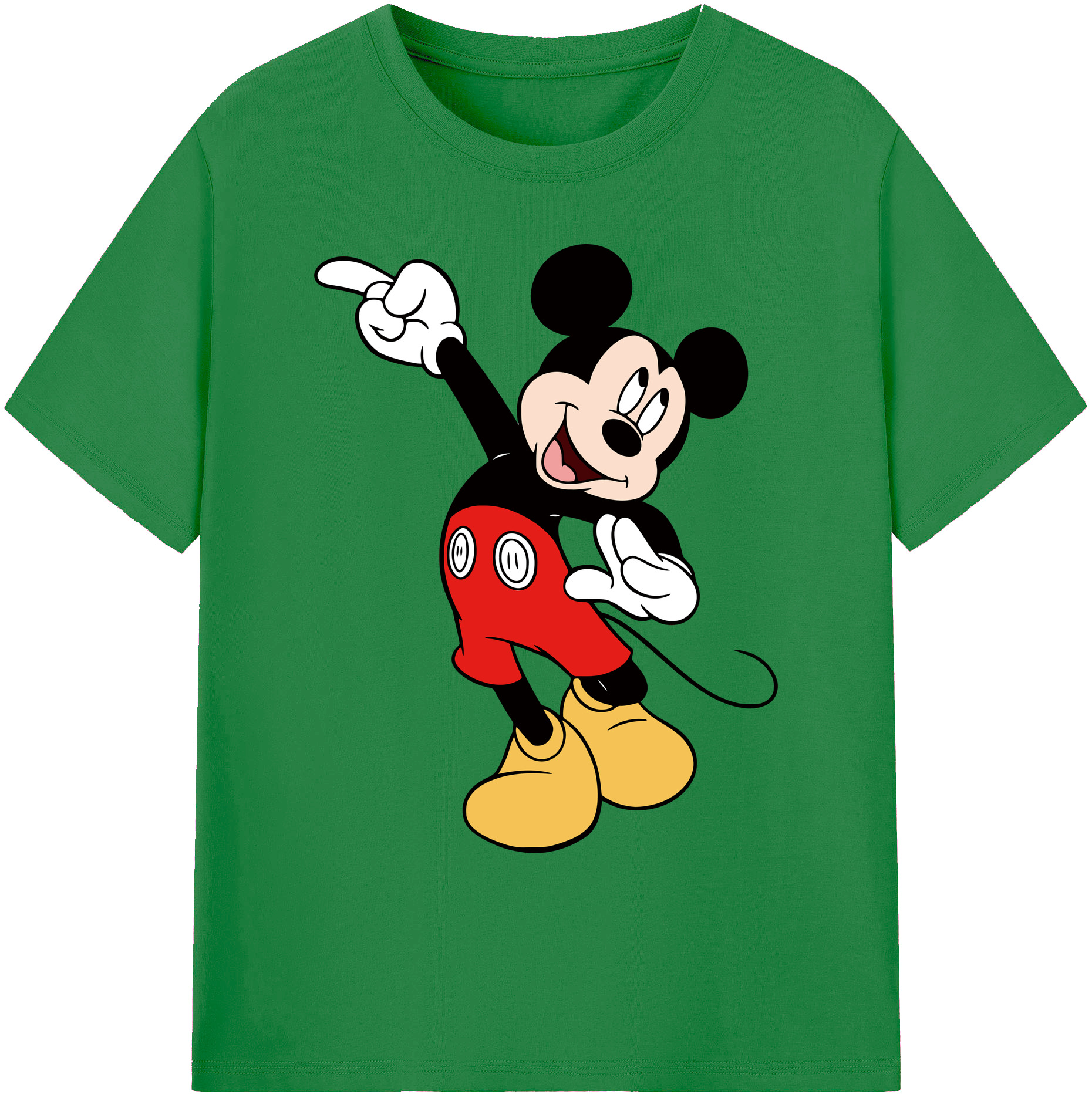 ミッキーマウス Mickey Mouse 綿100％ メンズ半袖Tシャツ｜肌触りやわらか＆通気性