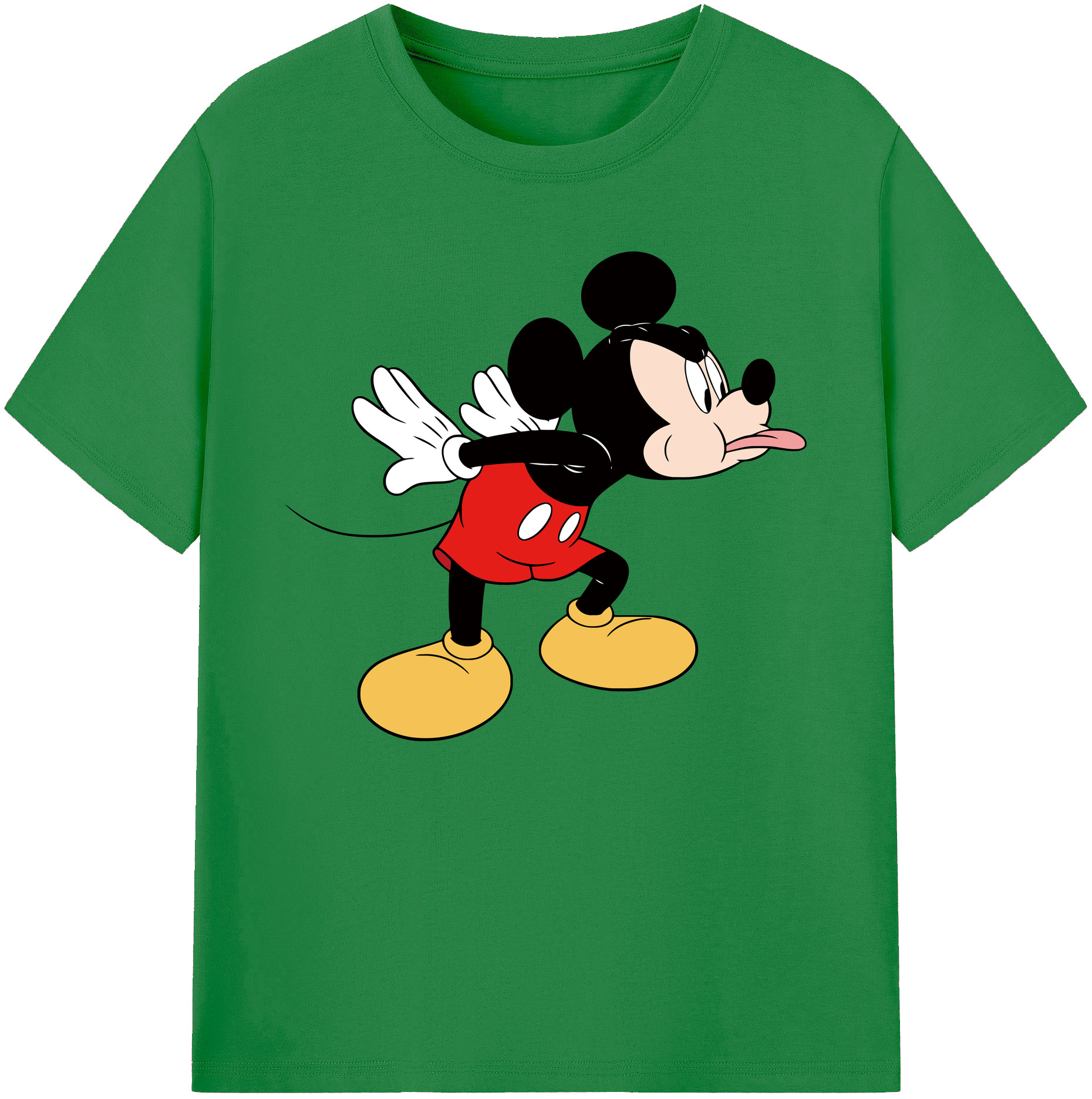 ミッキーマウス Mickey Mouse 綿100％ メンズ半袖Tシャツ｜肌触りやわらか＆通気性