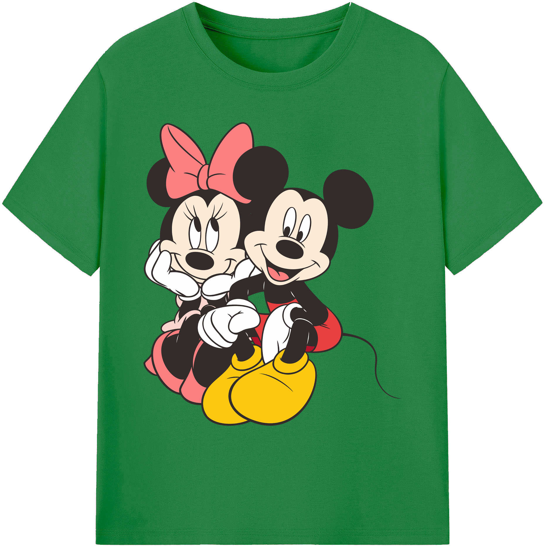 ミッキーマウス Mickey Mouse 綿100％ メンズ半袖Tシャツ｜肌触りやわらか＆通気性