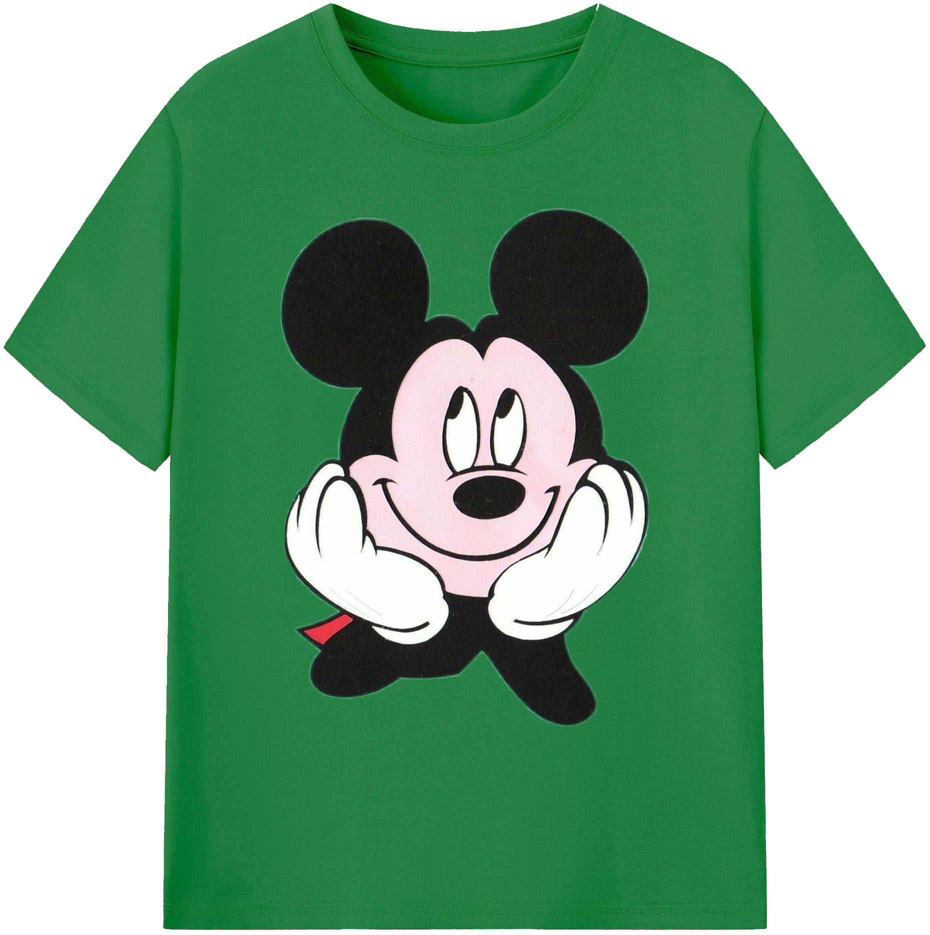 ミッキーマウス Mickey Mouse 綿100％ メンズ半袖Tシャツ｜肌触りやわらか＆通気性