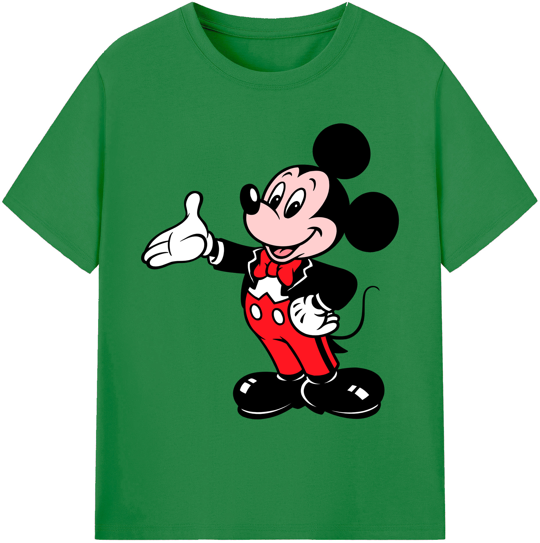 ミッキーマウス Mickey Mouse 綿100％ メンズ半袖Tシャツ｜肌触りやわらか＆通気性