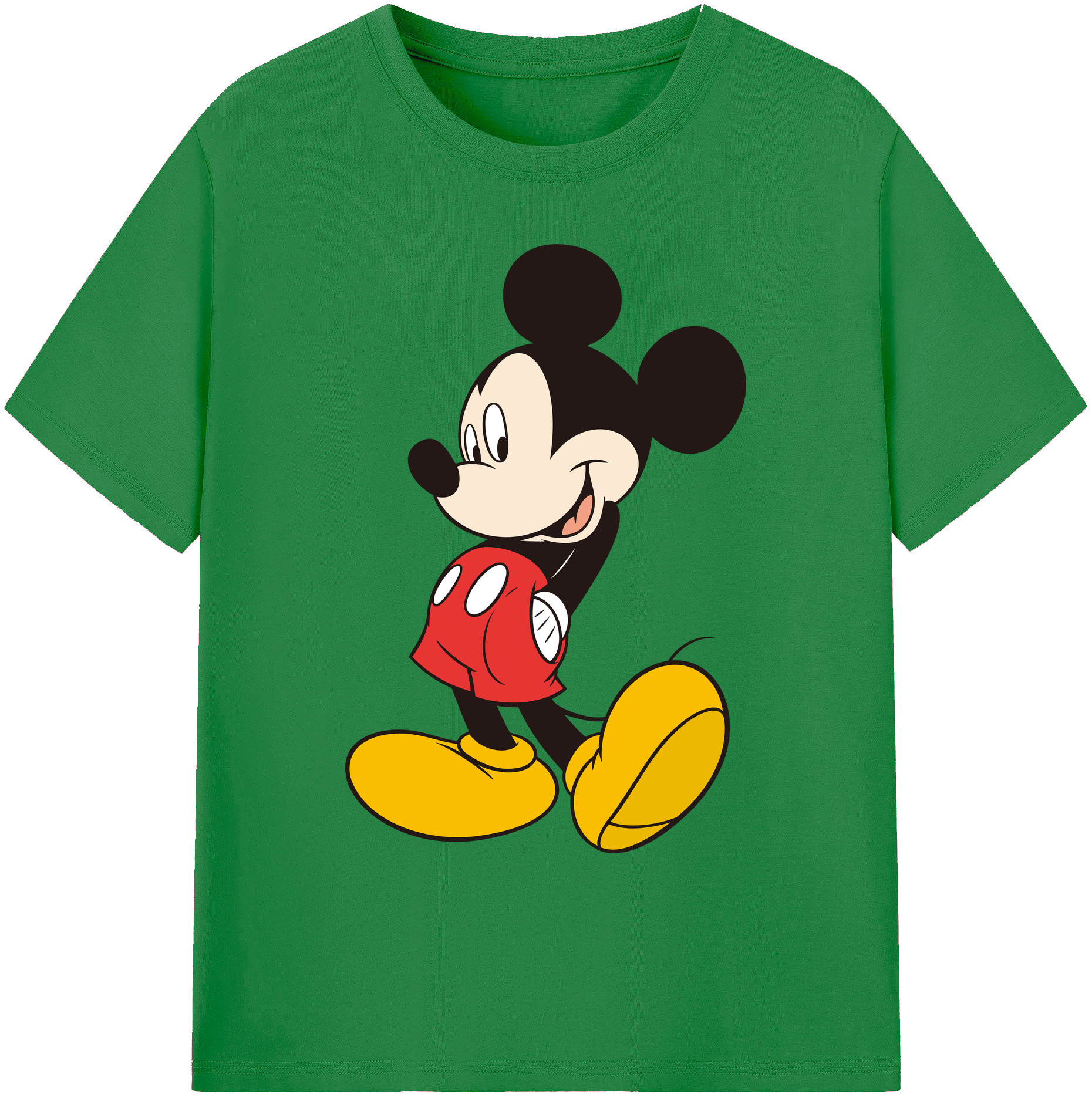 （画像用） ミッキーマウス Mickey Mouse 綿100％ メンズ半袖Tシャツ｜肌触りやわらか＆通気性