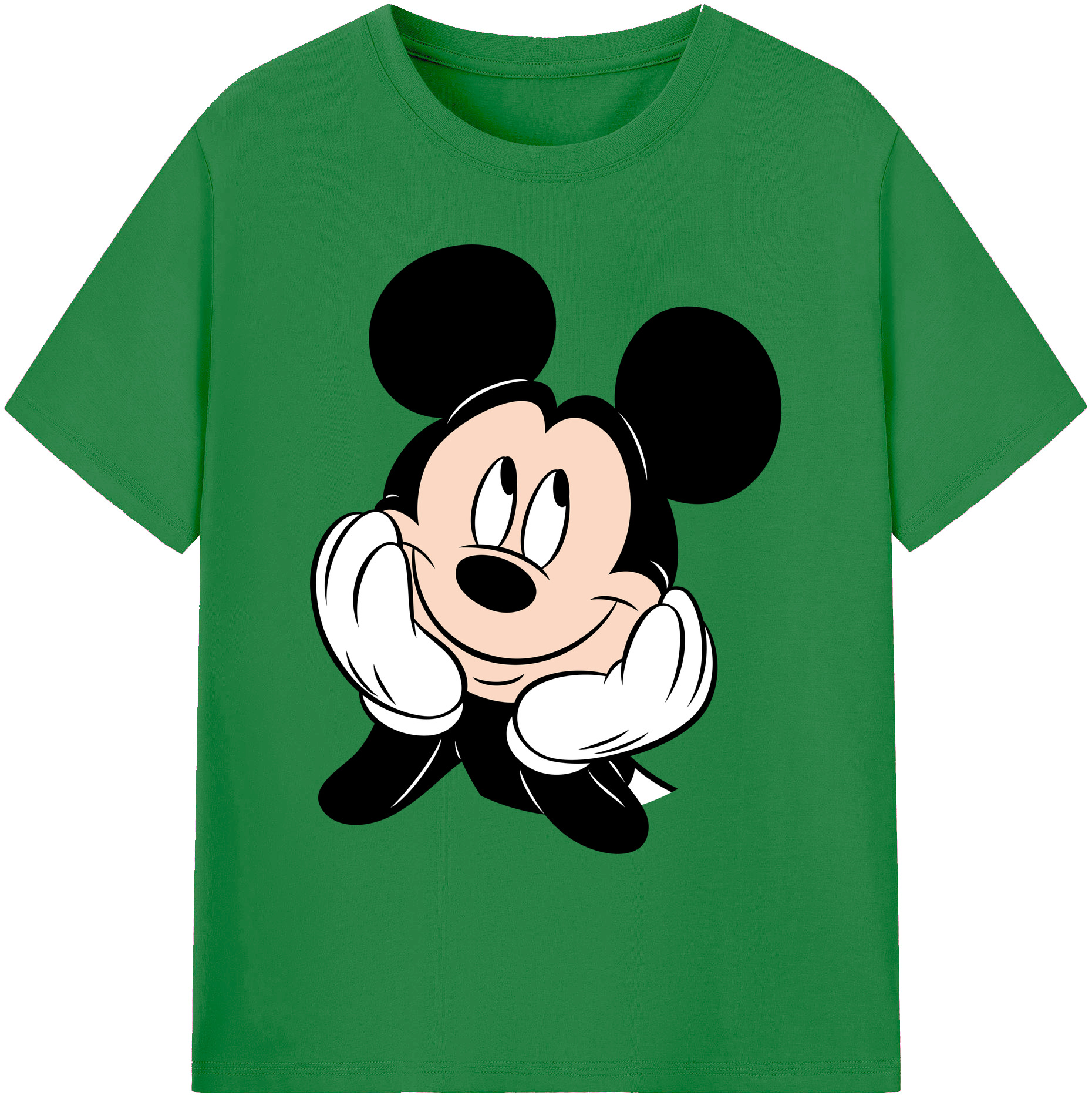ミッキーマウス Mickey Mouse 綿100％ メンズ半袖Tシャツ｜肌触りやわらか＆通気性