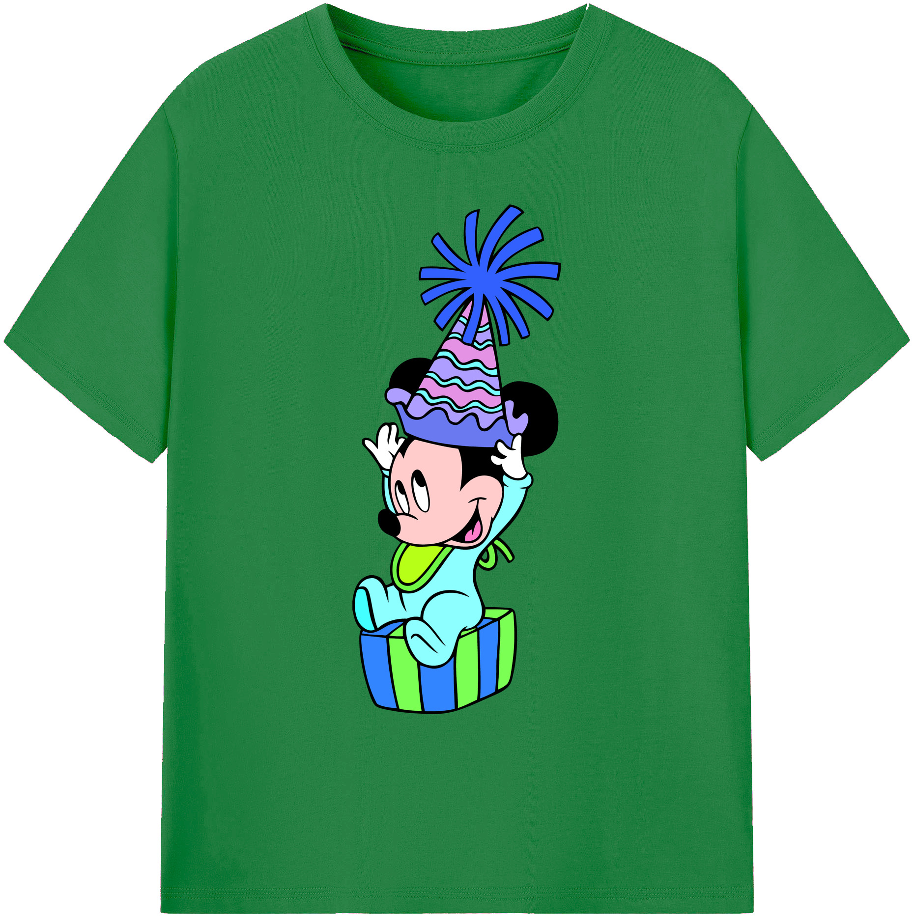 ミッキーマウス Mickey Mouse 綿100％ メンズ半袖Tシャツ｜肌触りやわらか＆通気性
