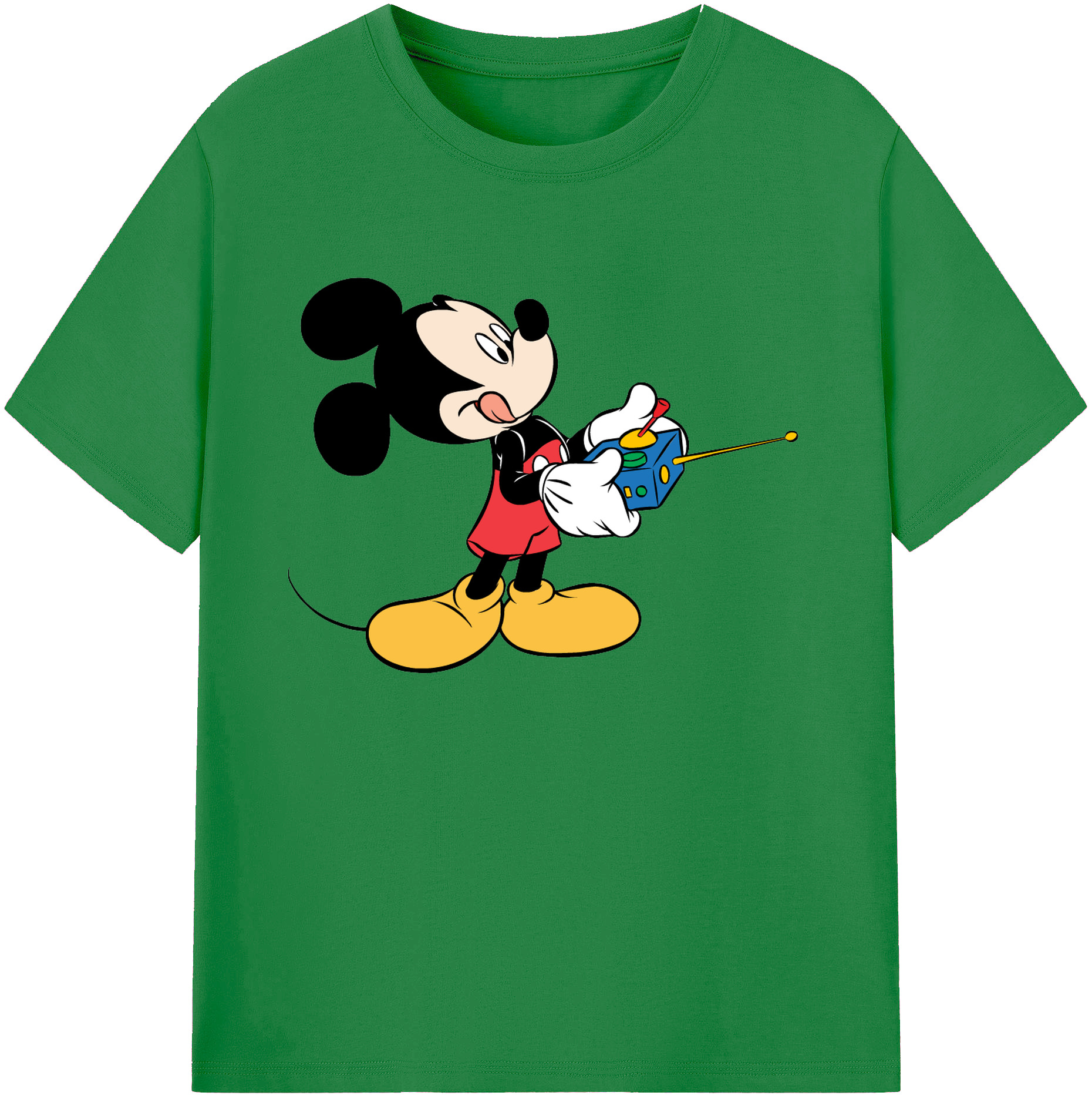 ミッキーマウス Mickey Mouse 綿100％ メンズ半袖Tシャツ｜肌触りやわらか＆通気性