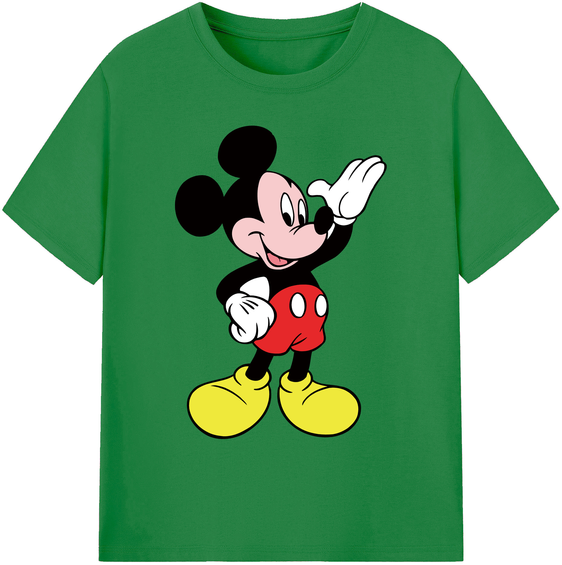 ミッキーマウス Mickey Mouse 綿100％ メンズ半袖Tシャツ｜肌触りやわらか＆通気性