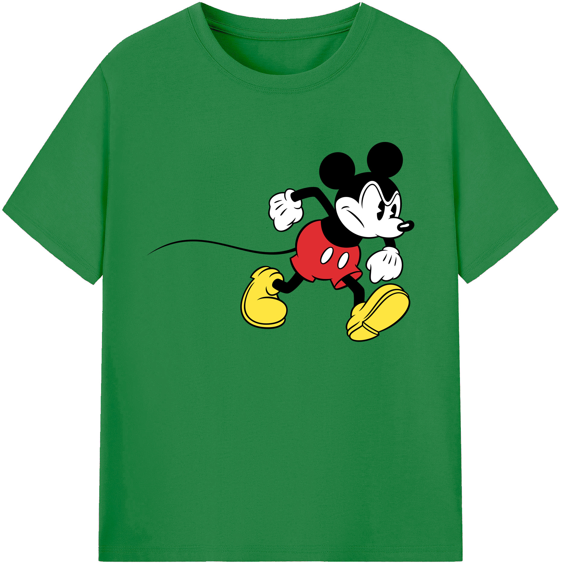ミッキーマウス Mickey Mouse 綿100％ メンズ半袖Tシャツ｜肌触りやわらか＆通気性