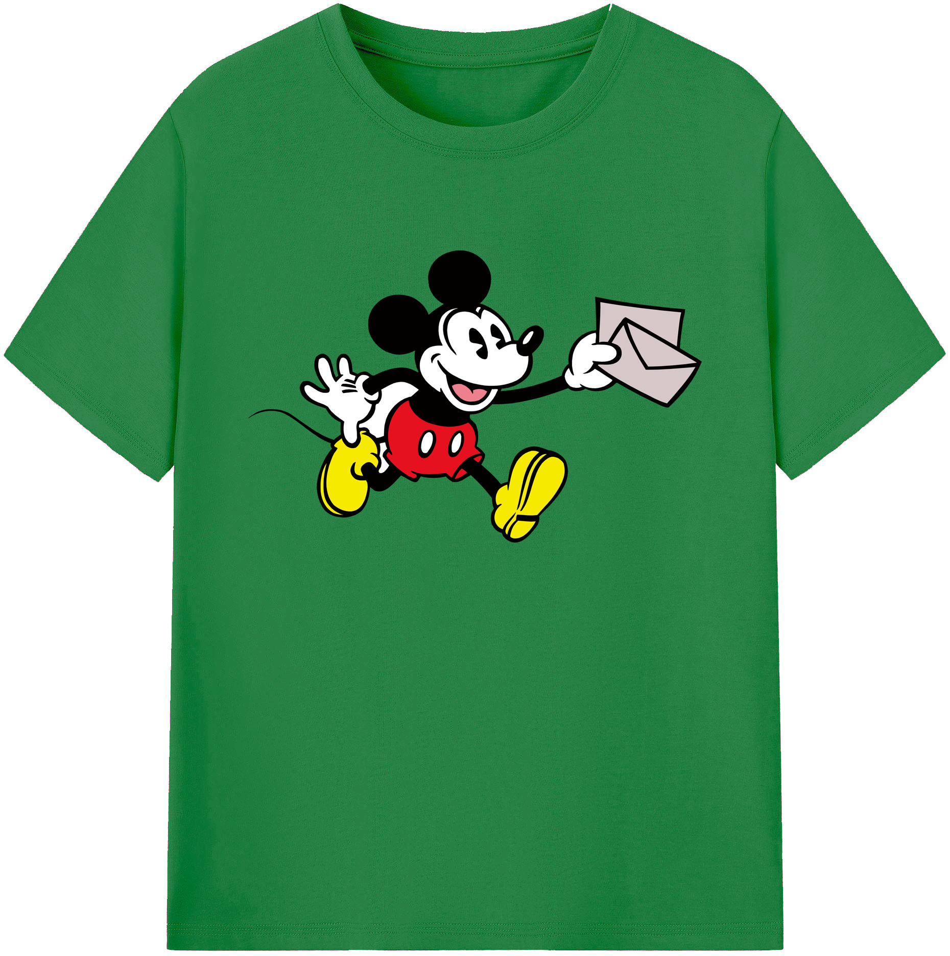 ミッキーマウス Mickey Mouse 綿100％ メンズ半袖Tシャツ｜肌触りやわらか＆通気性
