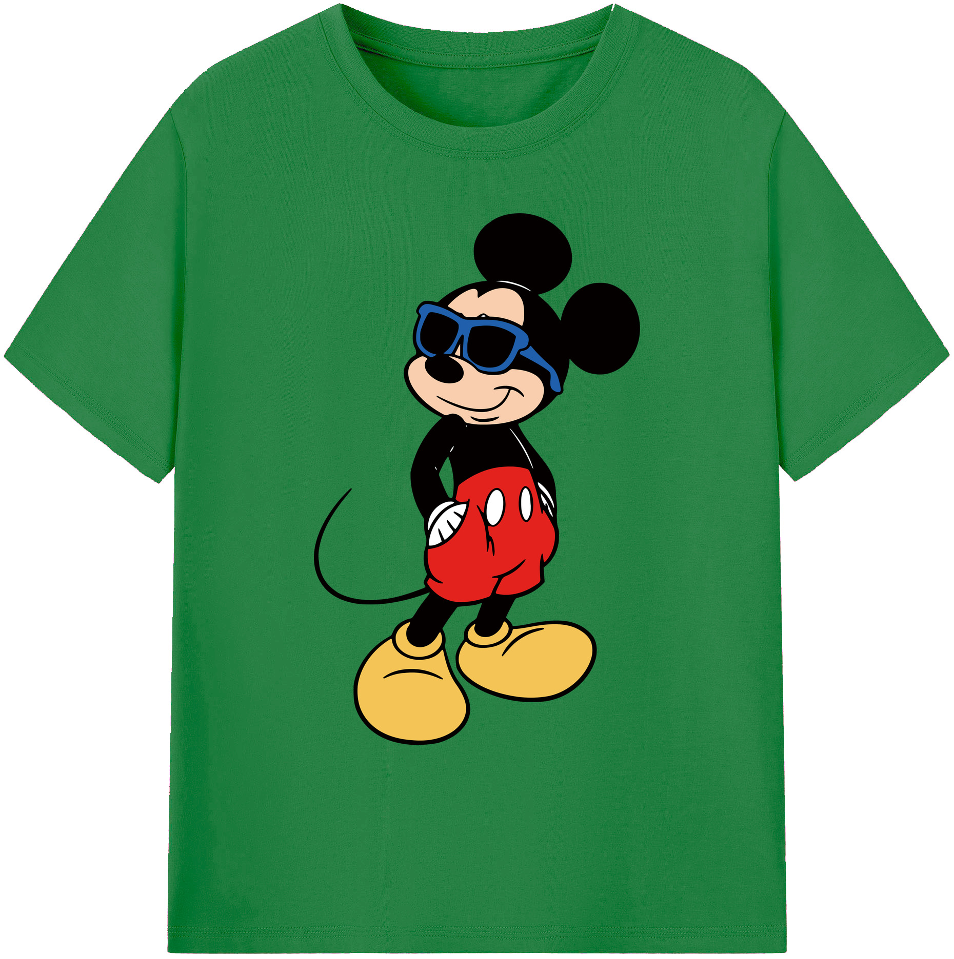ミッキーマウス Mickey Mouse 綿100％ メンズ半袖Tシャツ｜肌触りやわらか＆通気性