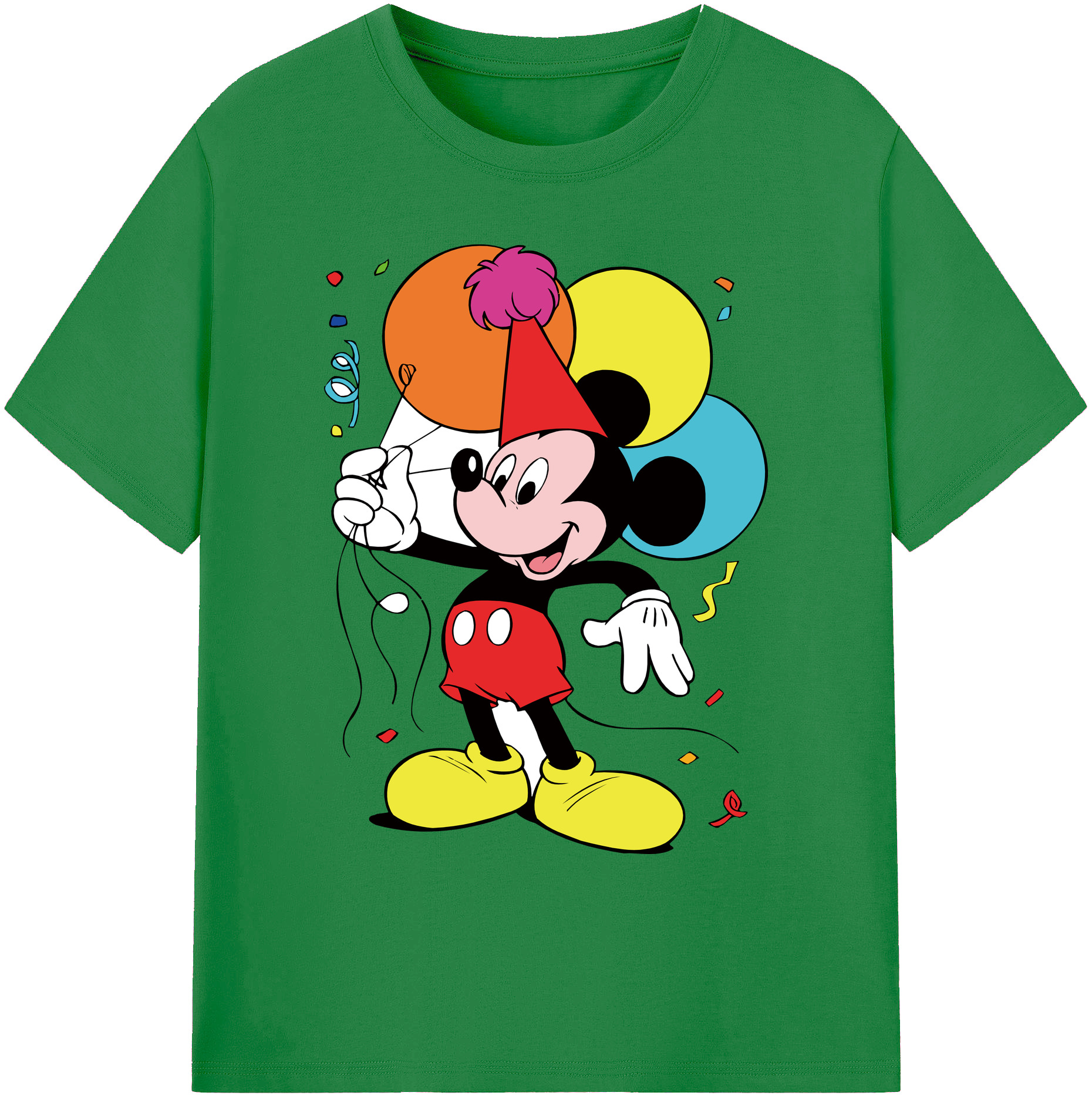 ミッキーマウス Mickey Mouse 綿100％ メンズ半袖Tシャツ｜肌触りやわらか＆通気性