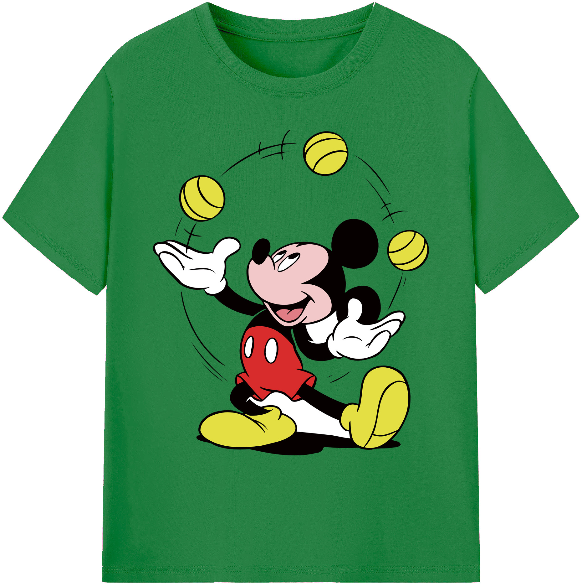 ミッキーマウス Mickey Mouse 綿100％ メンズ半袖Tシャツ｜肌触りやわらか＆通気性