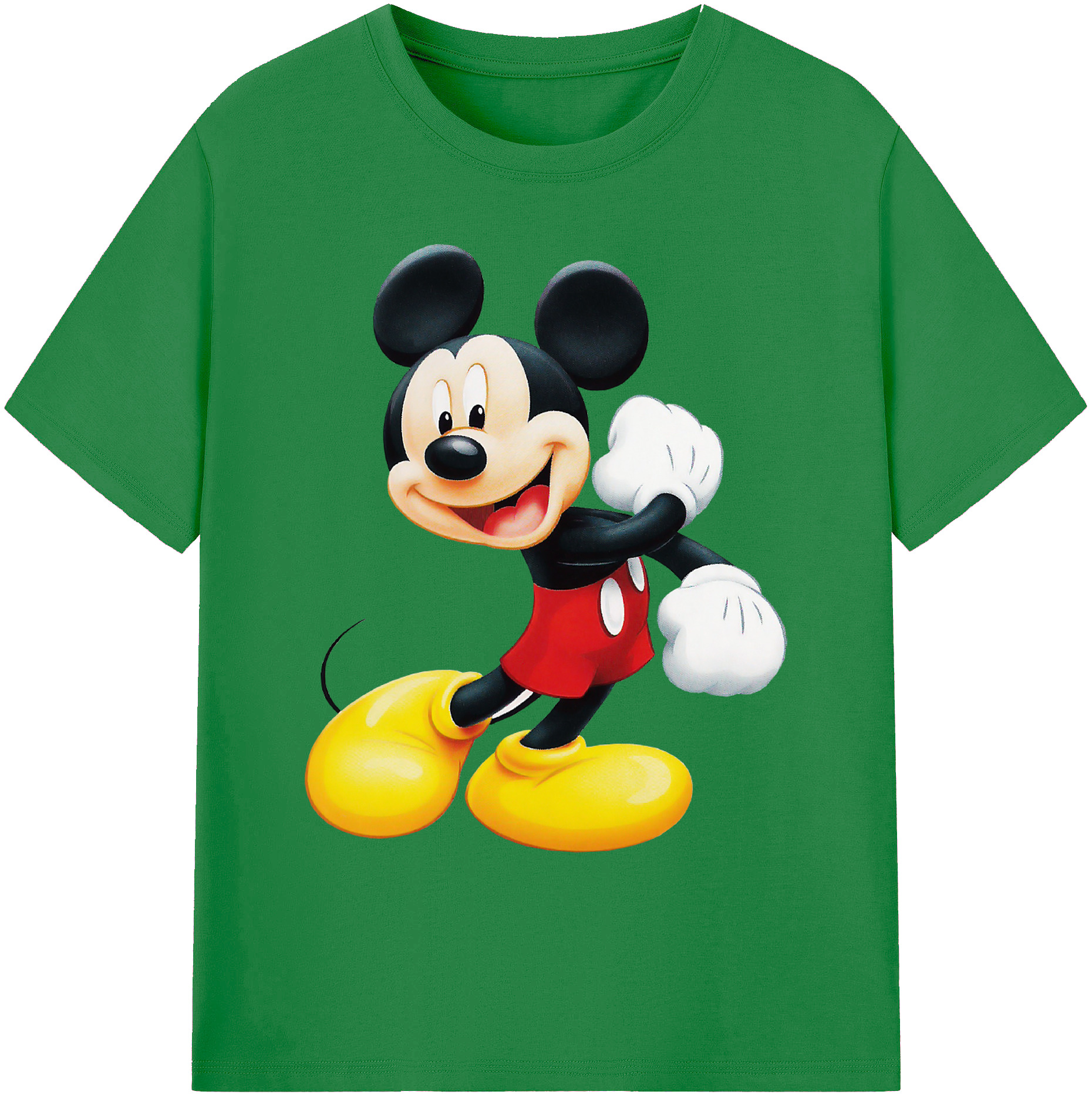 ミッキーマウス Mickey Mouse 綿100％ メンズ半袖Tシャツ｜肌触りやわらか＆通気性
