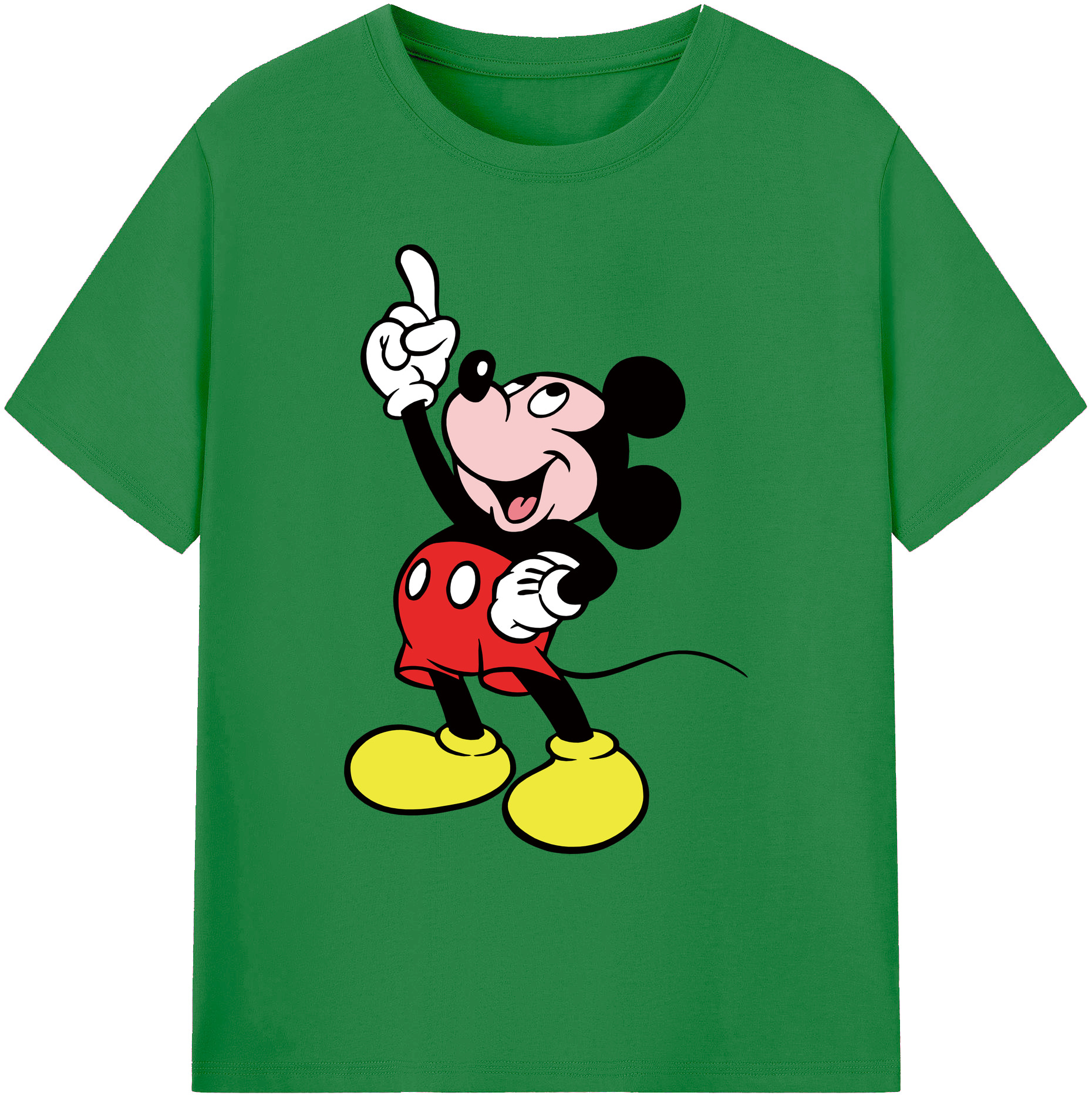ミッキーマウス Mickey Mouse 綿100％ メンズ半袖Tシャツ｜肌触りやわらか＆通気性