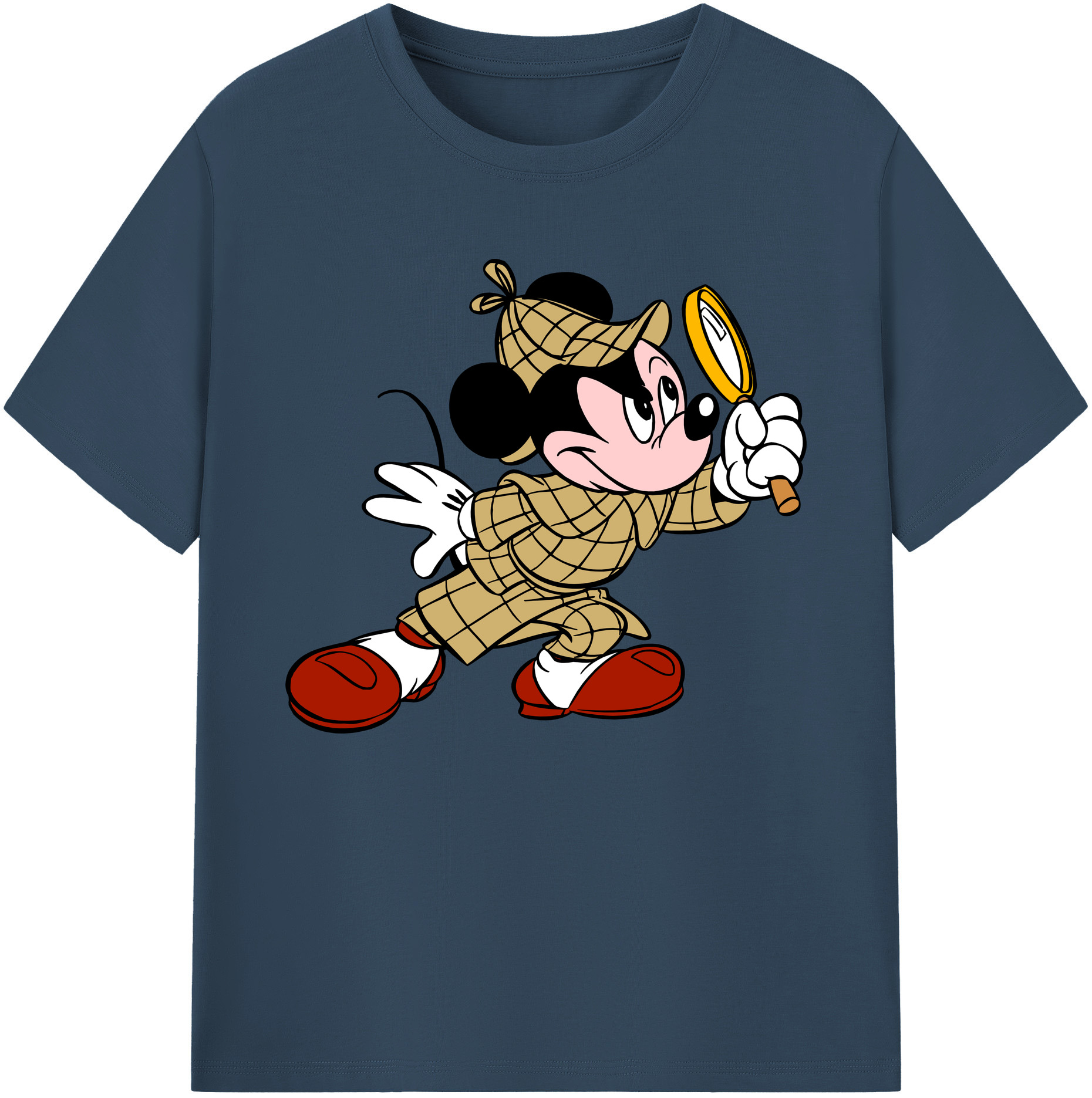ミッキーマウス Mickey Mouse 綿100％ メンズ半袖Tシャツ｜肌触りやわらか＆通気性