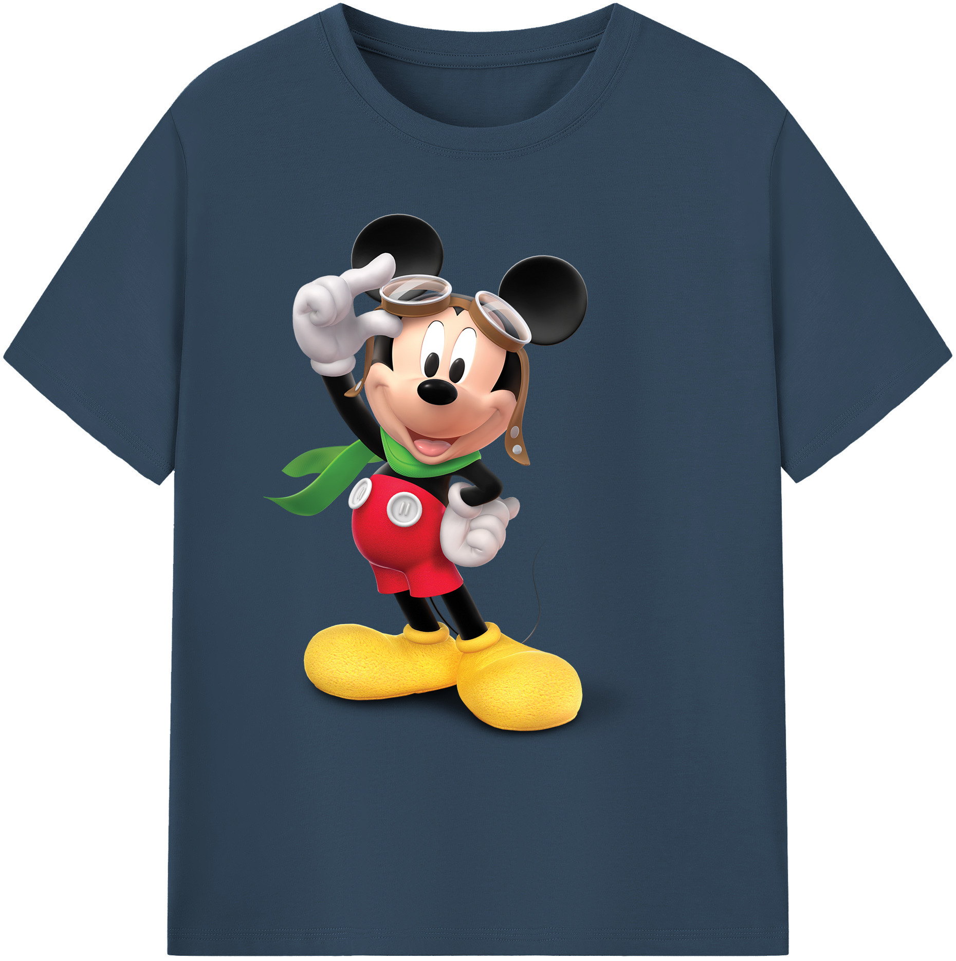 ミッキーマウス Mickey Mouse 綿100％ メンズ半袖Tシャツ｜肌触りやわらか＆通気性