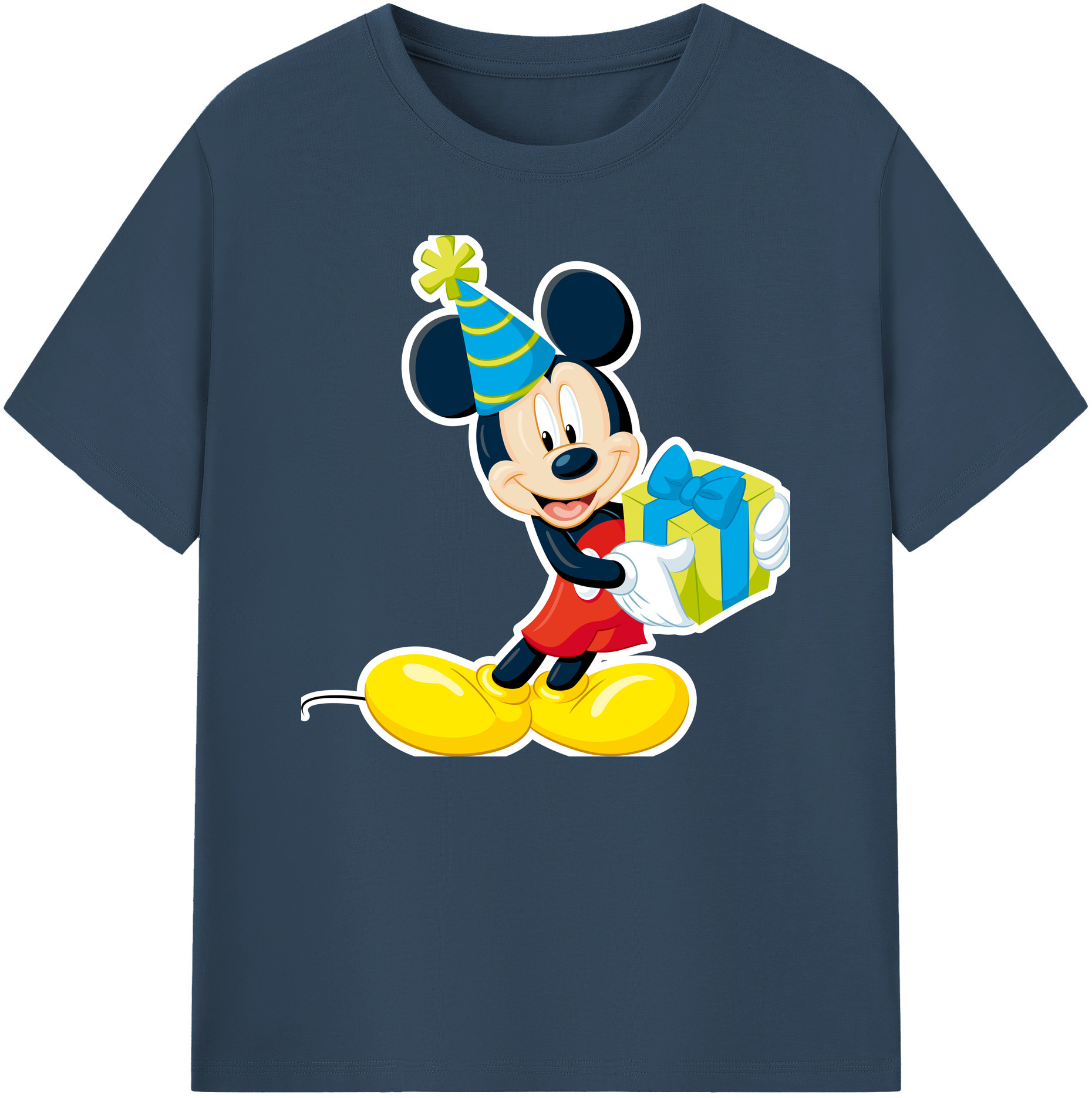 ミッキーマウス Mickey Mouse 綿100％ メンズ半袖Tシャツ｜肌触りやわらか＆通気性