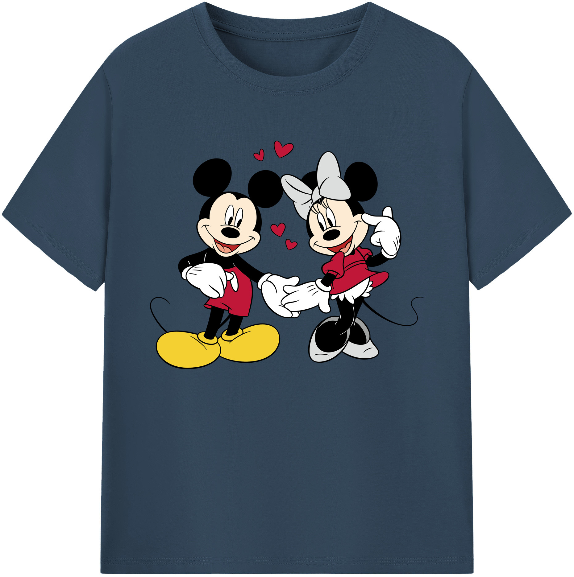 ミッキーマウス Mickey Mouse 綿100％ メンズ半袖Tシャツ｜肌触りやわらか＆通気性