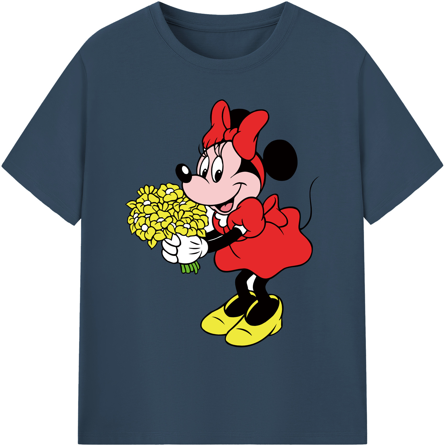 ミッキーマウス Mickey Mouse 綿100％ メンズ半袖Tシャツ｜肌触りやわらか＆通気性