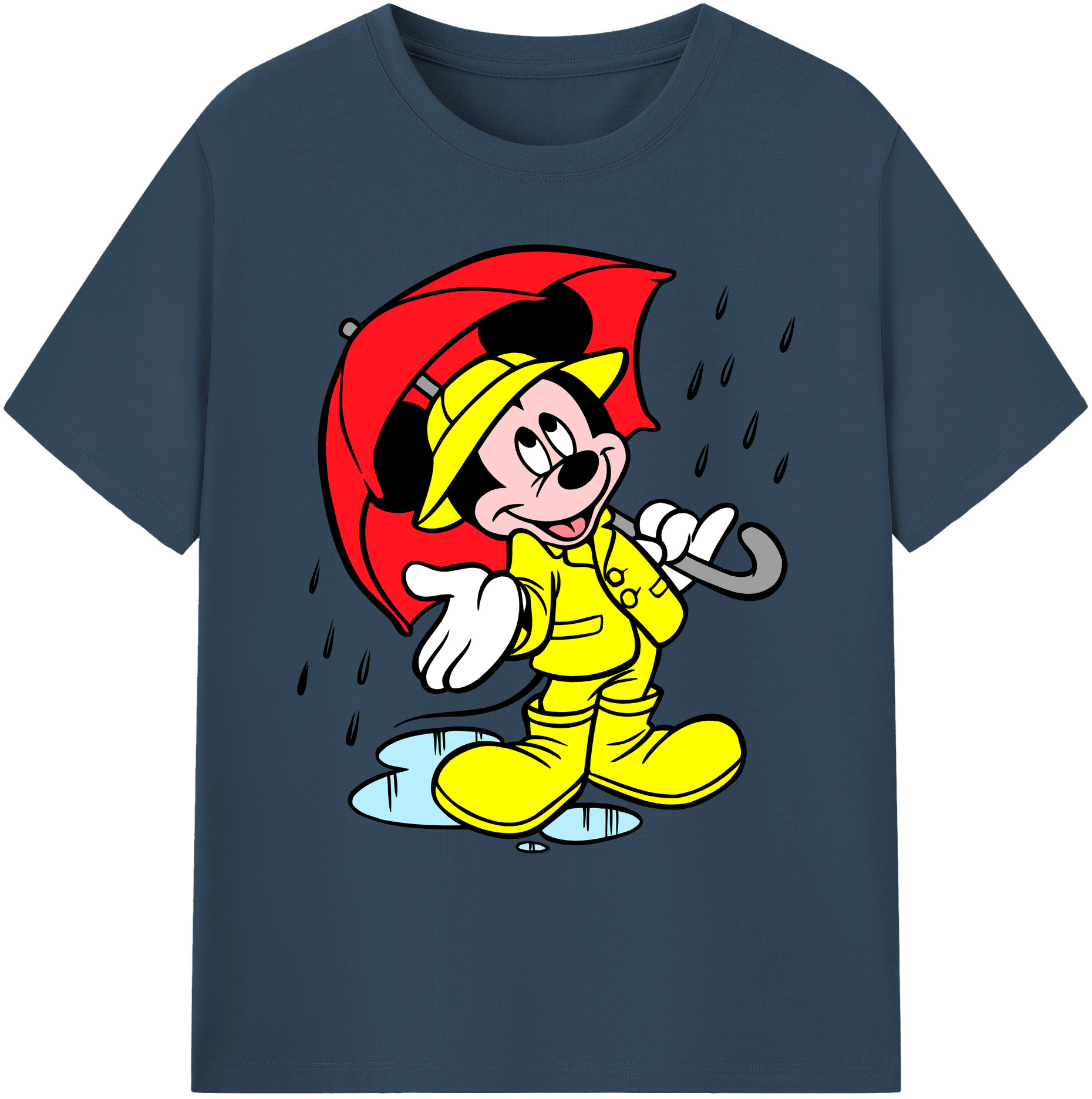ミッキーマウス Mickey Mouse 綿100％ メンズ半袖Tシャツ｜肌触りやわらか＆通気性