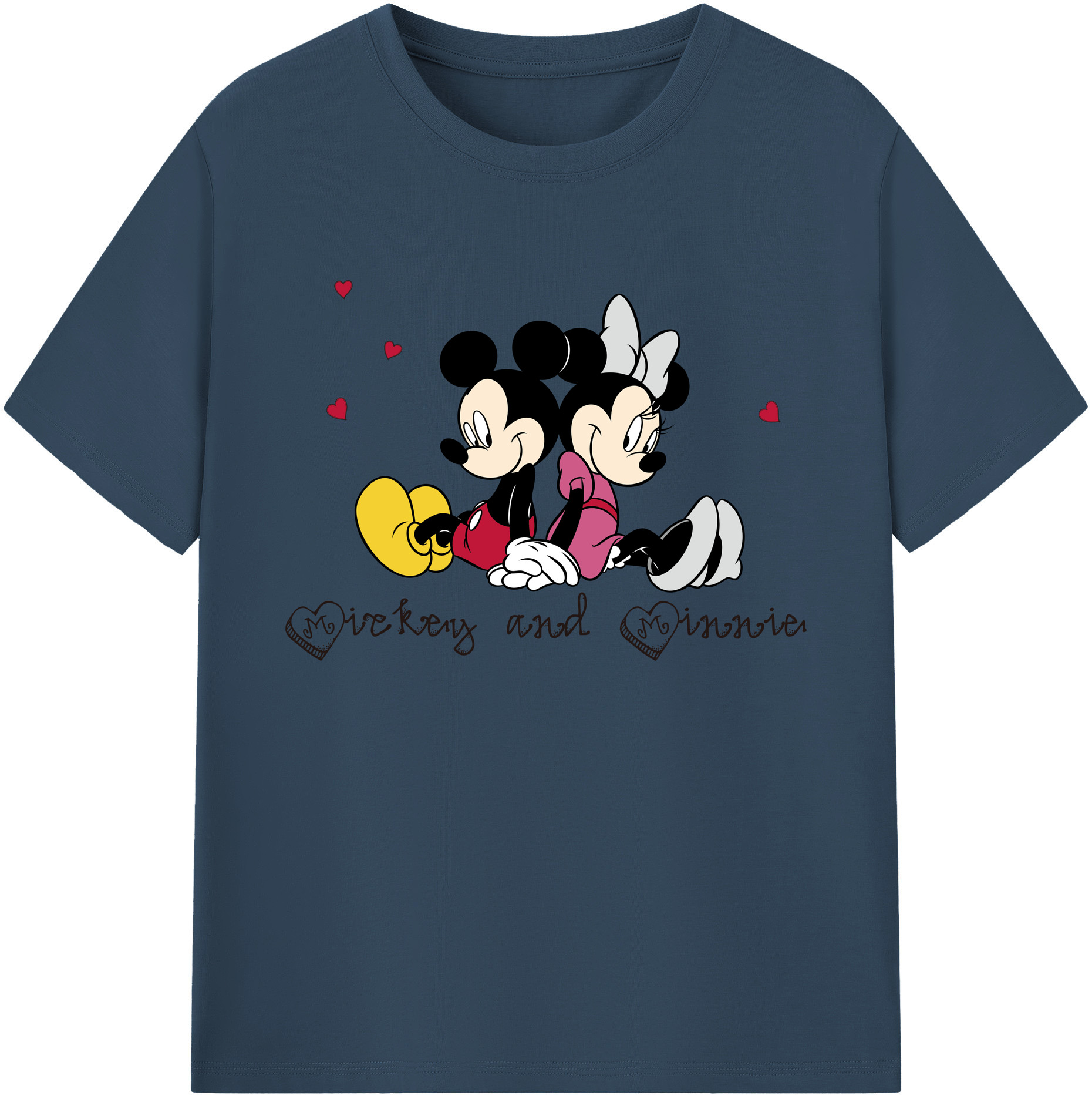 ミッキーマウス Mickey Mouse 綿100％ メンズ半袖Tシャツ｜肌触りやわらか＆通気性