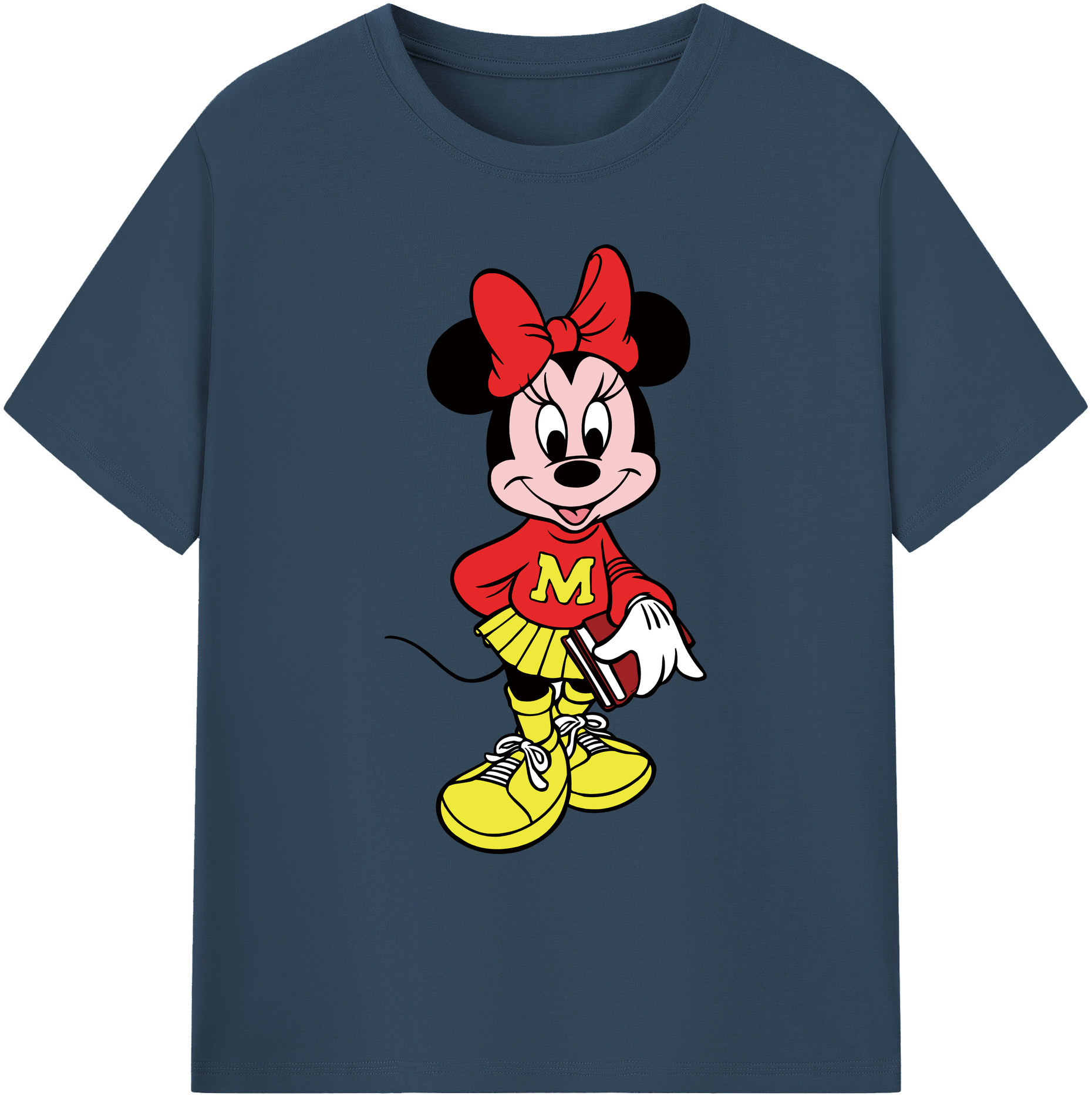 ミッキーマウス Mickey Mouse 綿100％ メンズ半袖Tシャツ｜肌触りやわらか＆通気性