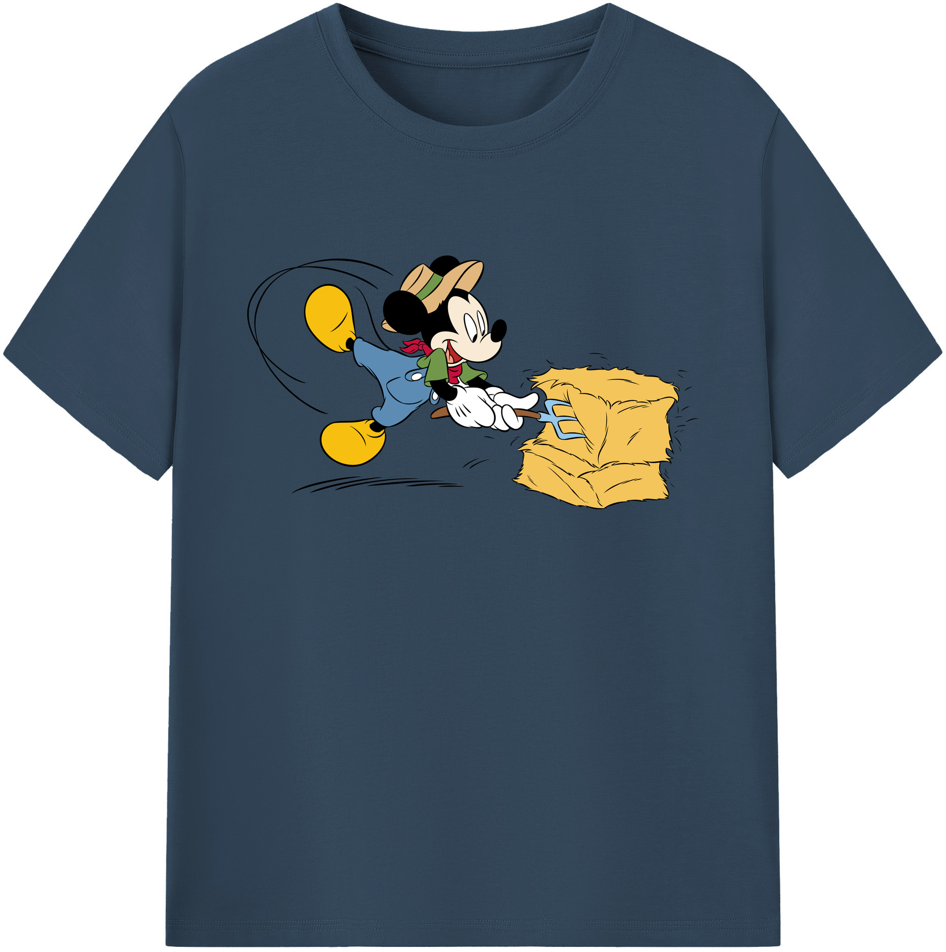 ミッキーマウス Mickey Mouse 綿100％ メンズ半袖Tシャツ｜肌触りやわらか＆通気性