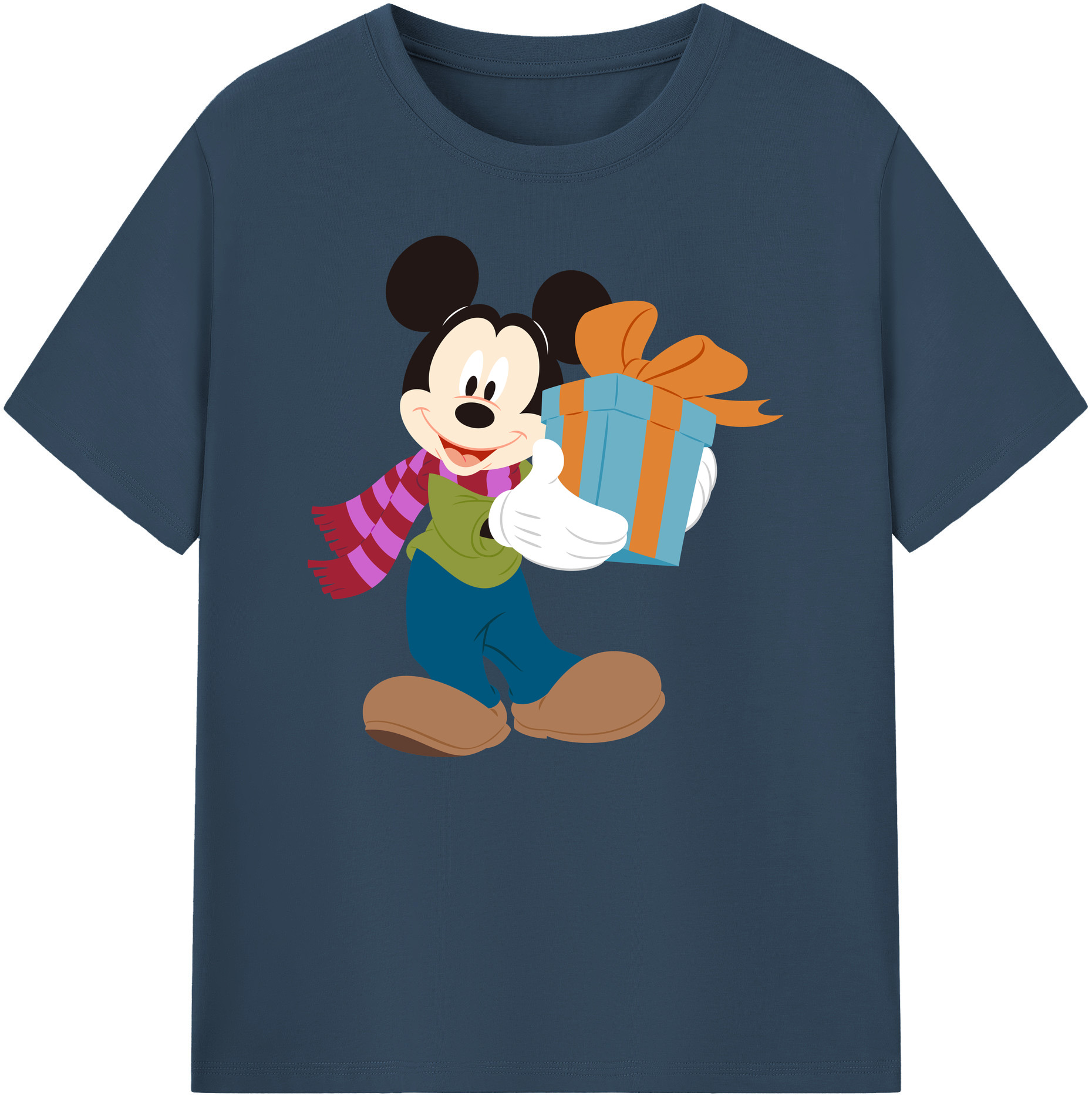 ミッキーマウス Mickey Mouse 綿100％ メンズ半袖Tシャツ｜肌触りやわらか＆通気性
